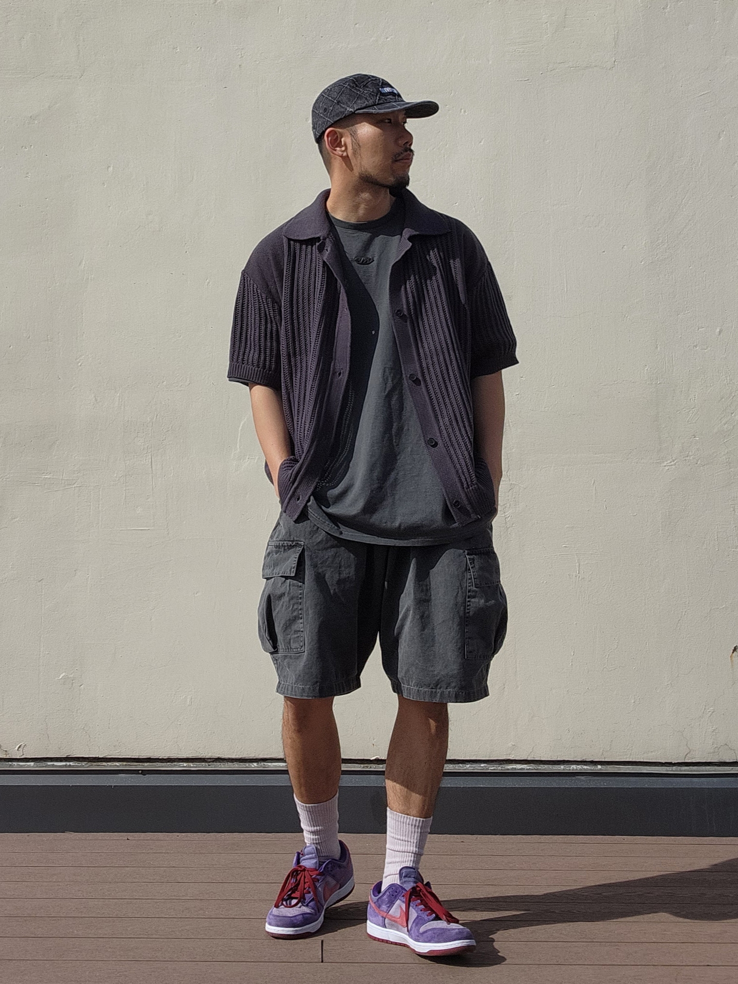 Supreme Punched Denim Camp Cap Black - 23FW, Nike Dunk Low SP Plum 2024 착용 스타일 - 3