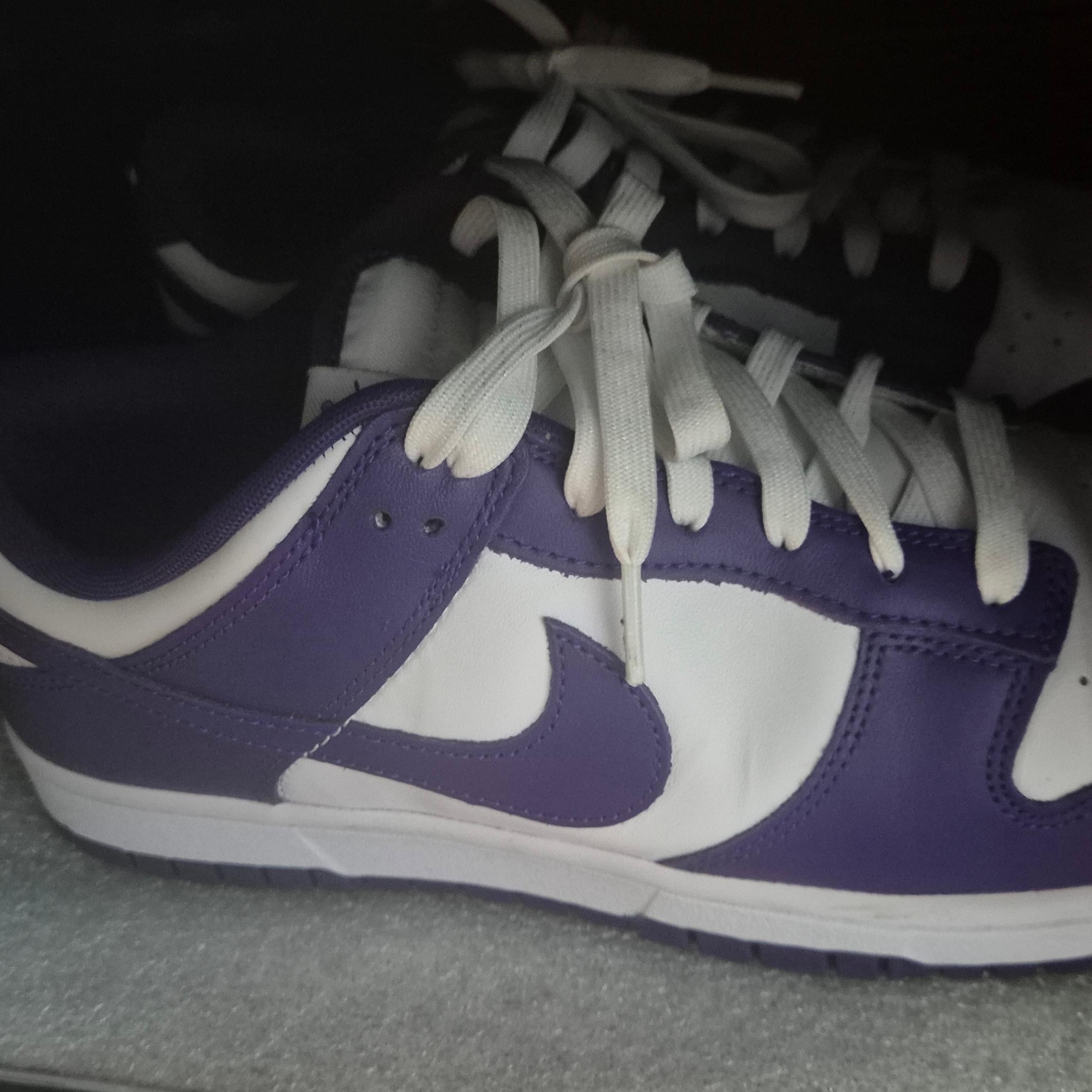 Nike Dunk Low Retro Championship Court Purple 착용 스타일