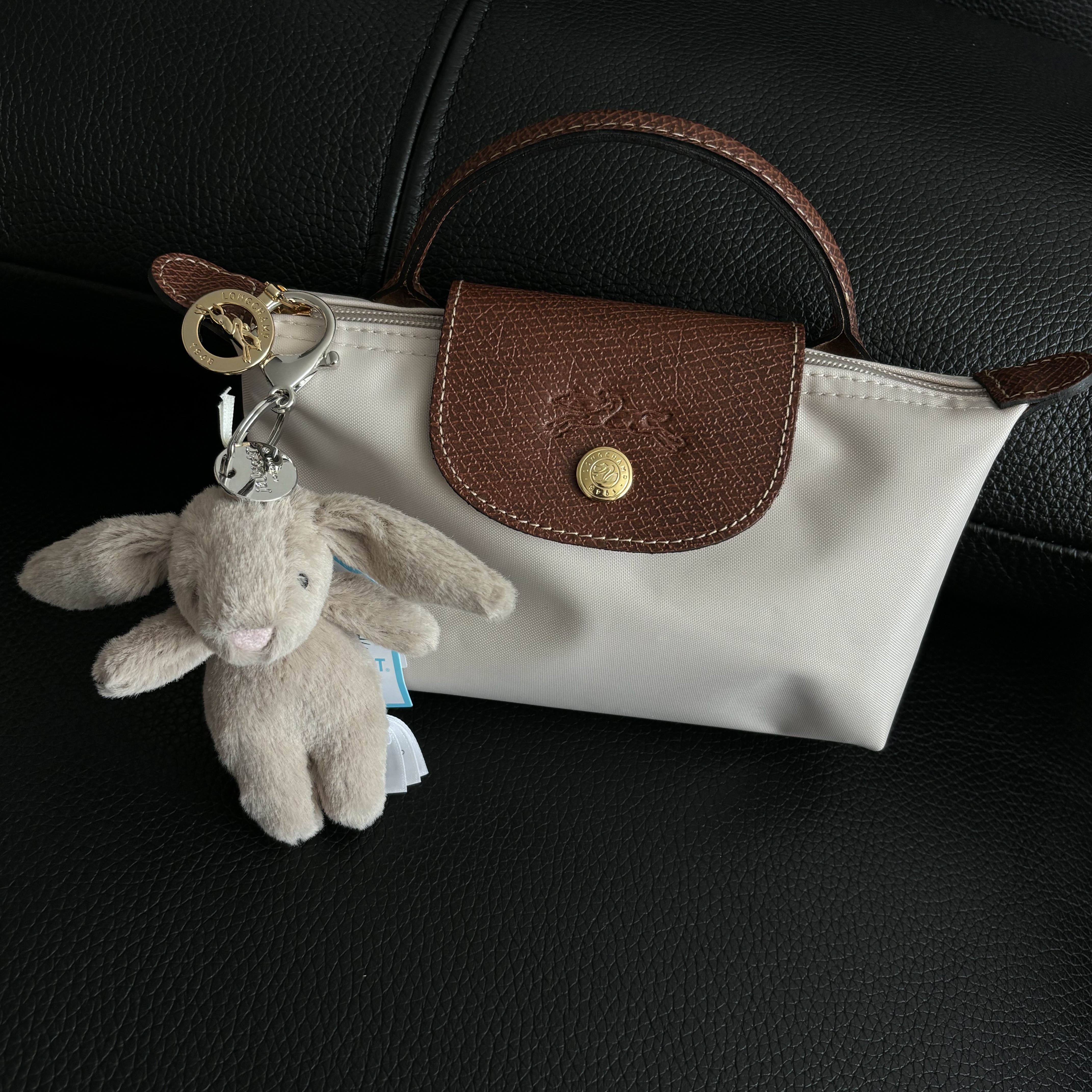 Jellycat Bashful Bunny Bag Charm Beige, Longchamp Le Pliage Original Handle Pouch Paper 착용 스타일