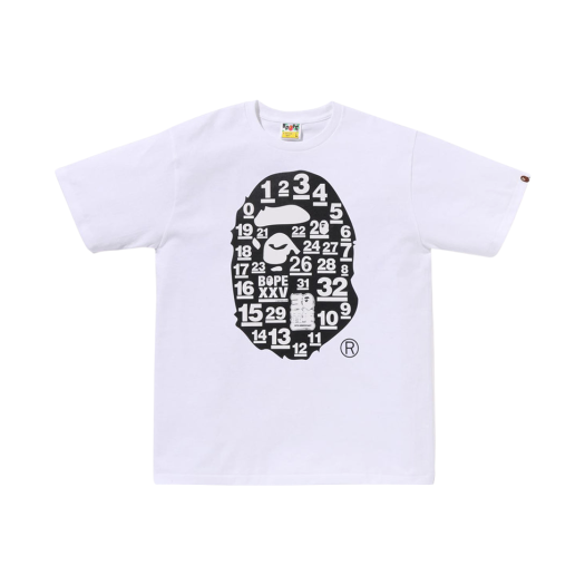 BAPE A Bathing Ape 32nd Anniversary Big Ape Head T-Shirt White