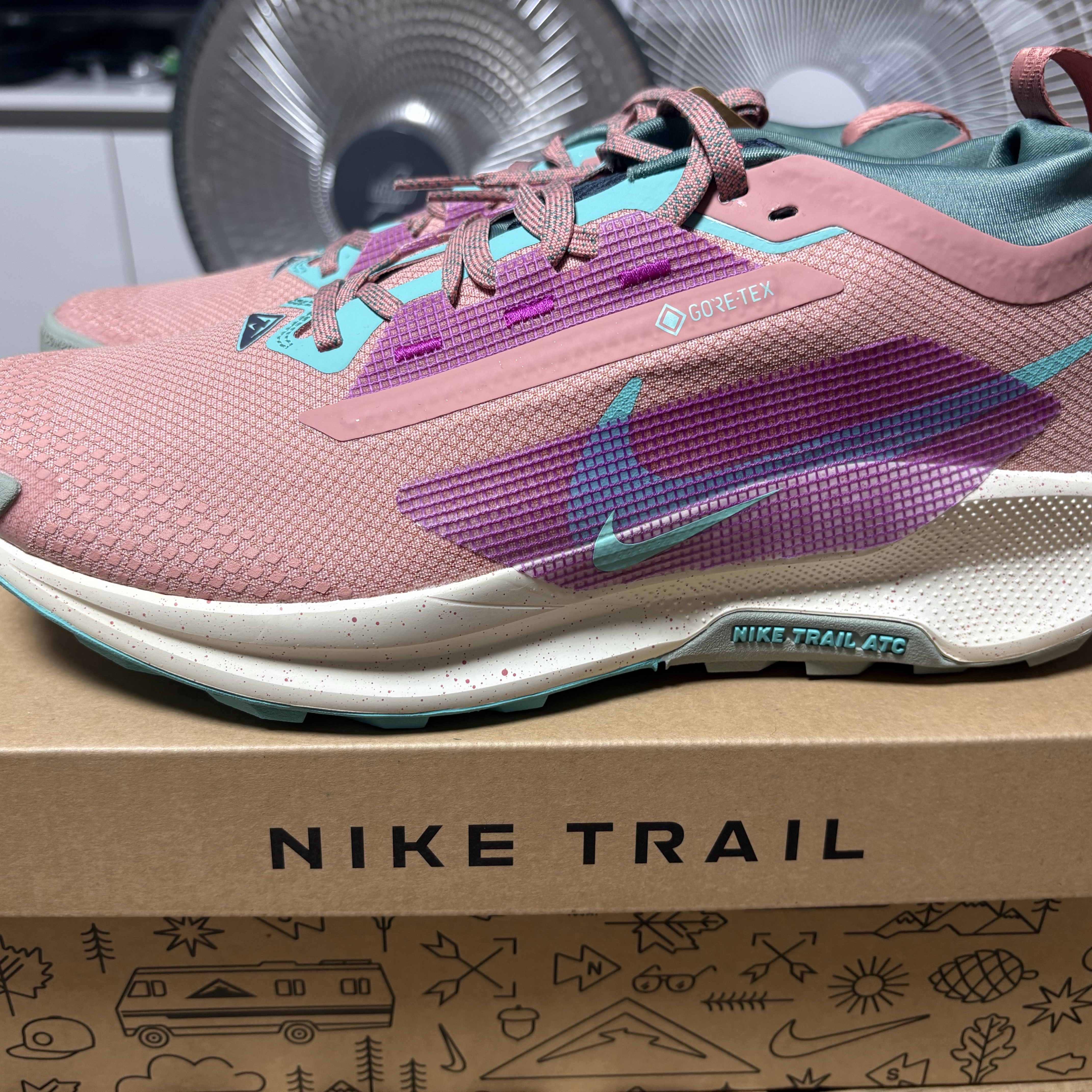 Nike Pegasus Trail 5 Gore-Tex Red Stardust Bicoastal 착용 스타일 - 1