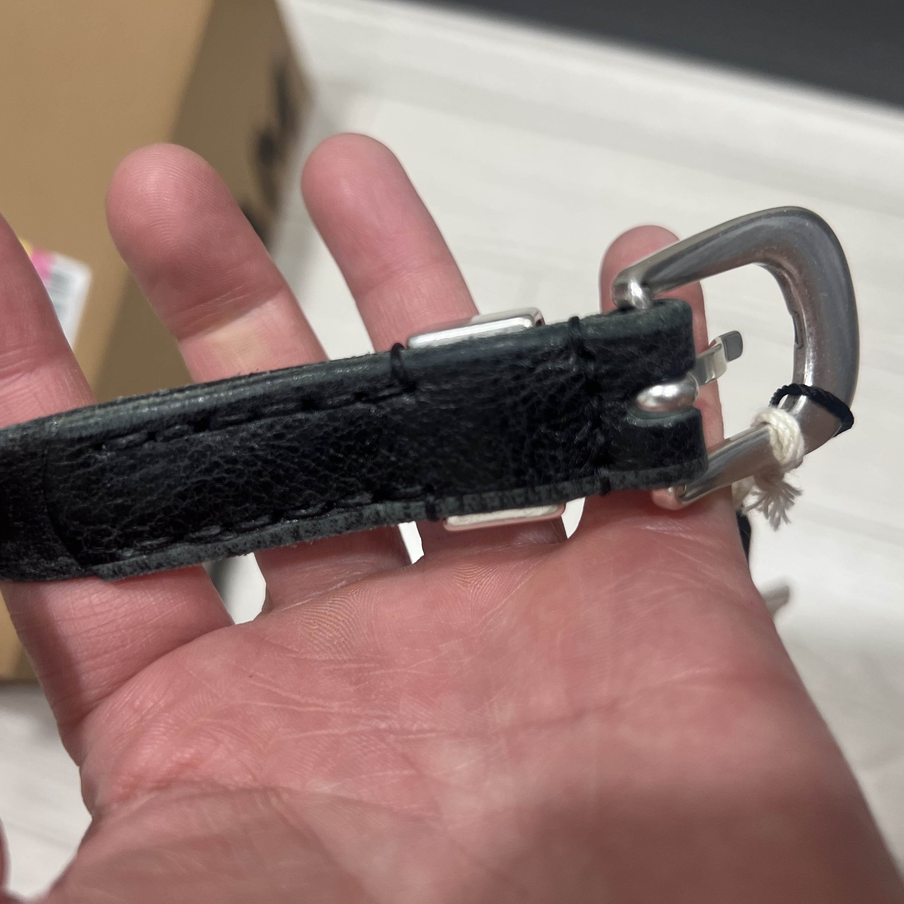 Our Legacy Belt 2cm Leather Black 착용 스타일