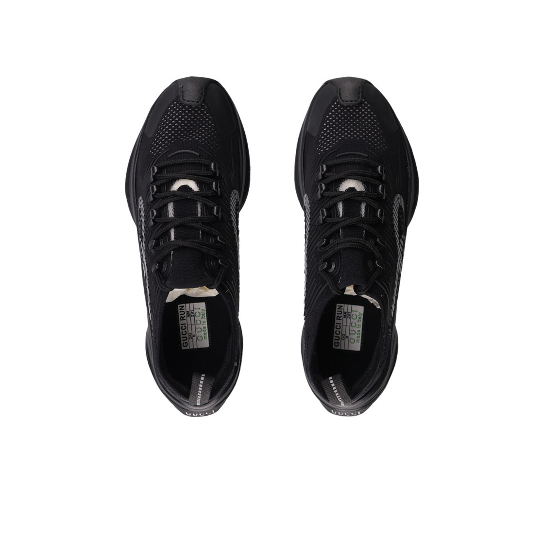 714658 [A등급] Gucci Vintage Men's Gucci Run Trainers in Black Fabric 8 - #5