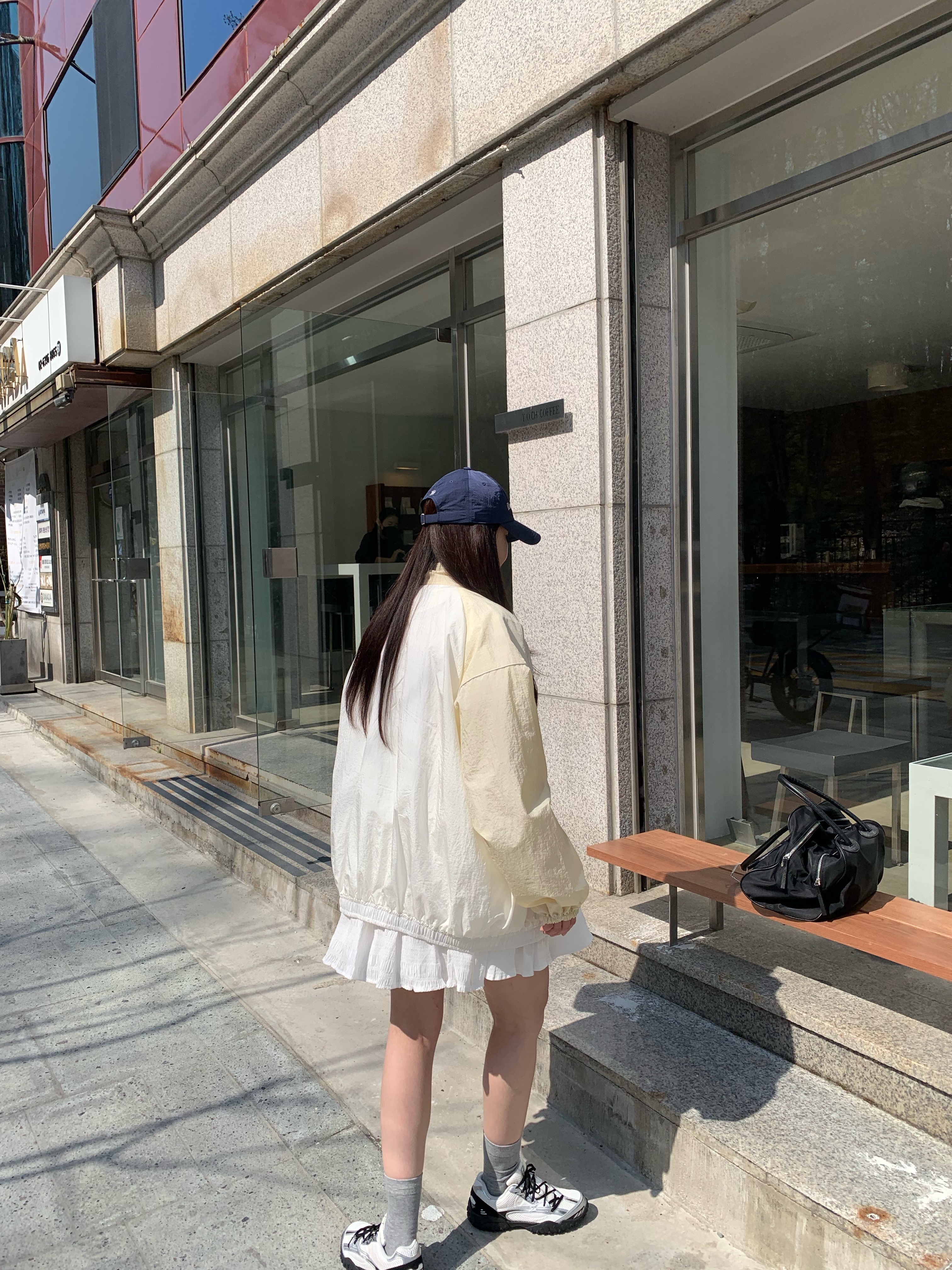 Fila Echappe v2 White Black 착용 스타일 - 2