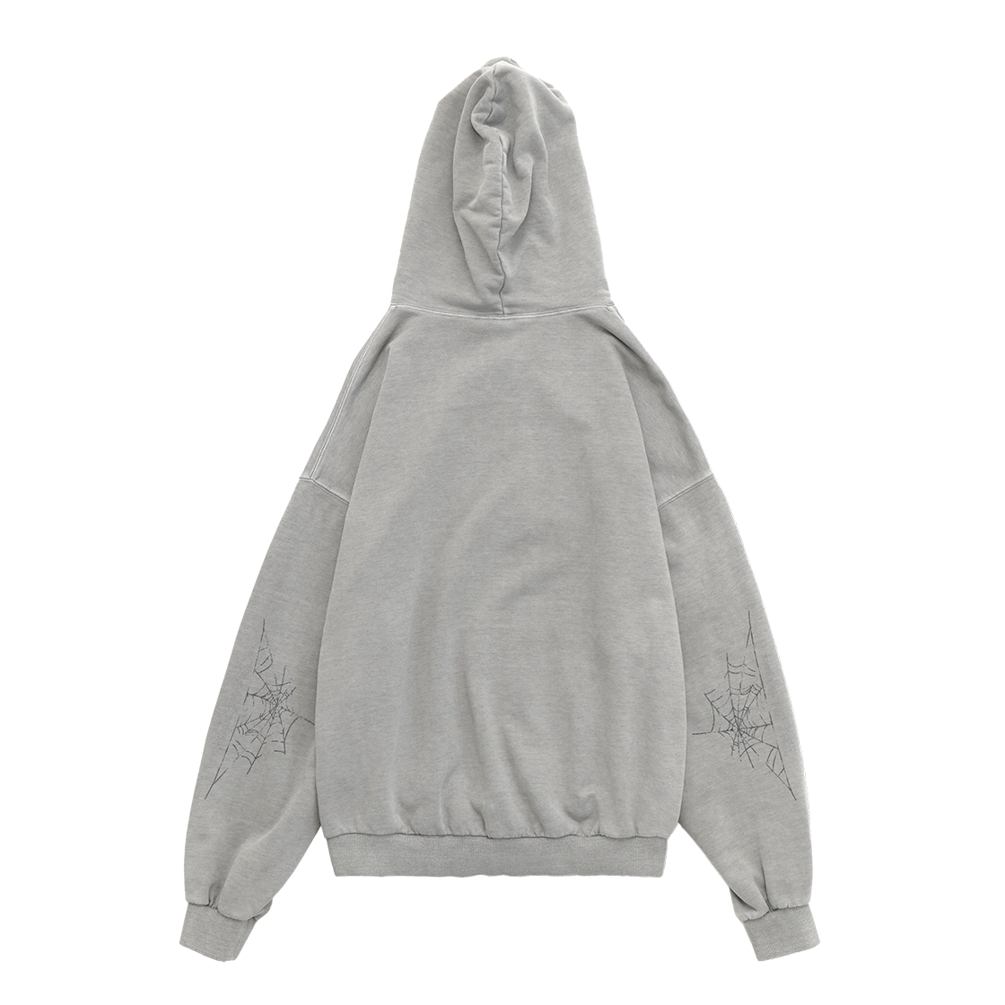 폴리테루 x 캐스퍼 집 후디 '스파이더 웹' 1% 다이드 그레이(Polyteru x Casper Zip Hoodie 'Spider's Web' 1% Dyed Gray) - 2