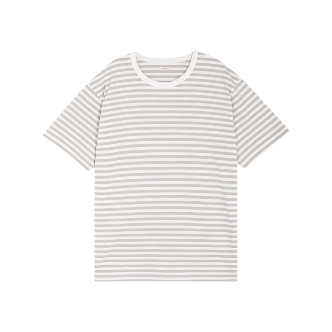 나나미카 스트라이프 저지 티셔츠 샌드 베이지 화이트(Nanamica Stripe Jersey T-Shirt Sand Beige White) - 1