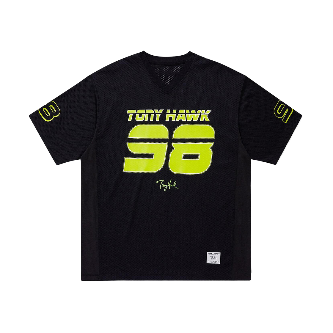 TH2502ST07BK TONY HAWK 98 Applique Mesh Short Sleeve T-Shirt Black