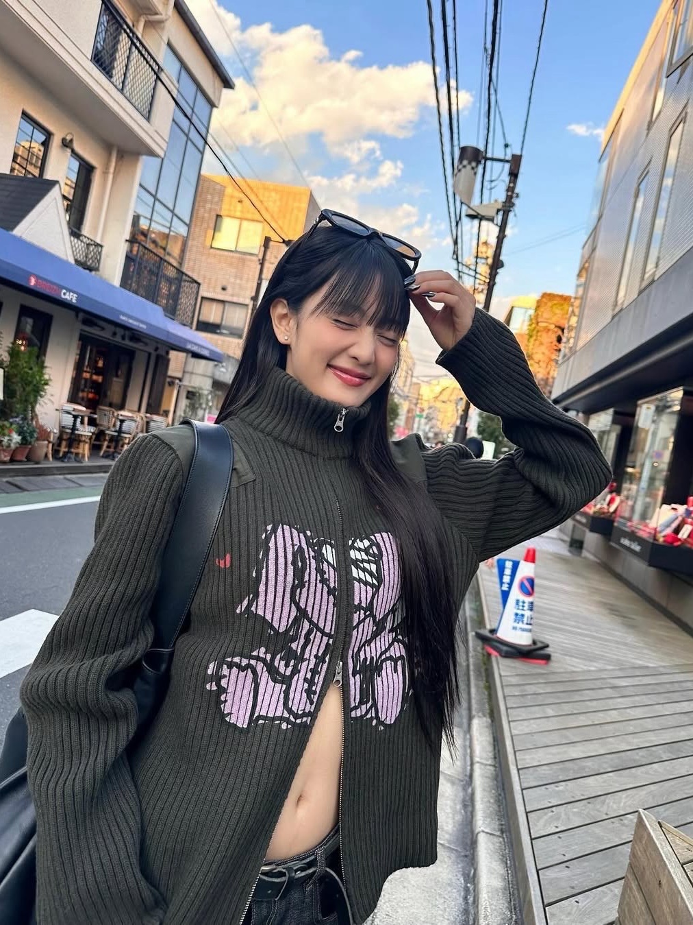 Cotchs Bunny Kint Zip Up 착용 스타일