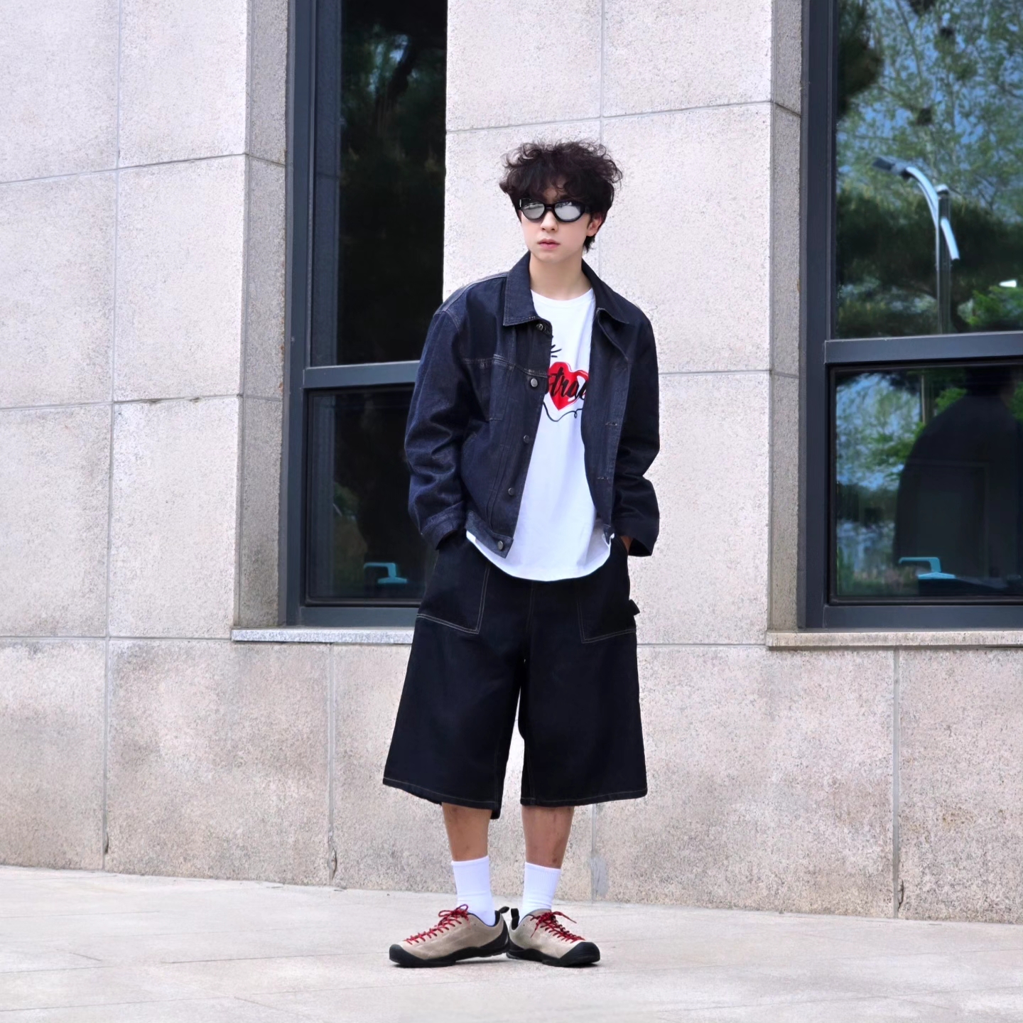 Keen Jasper Suede Sneakers Silver Mink 착용 스타일 - 5
