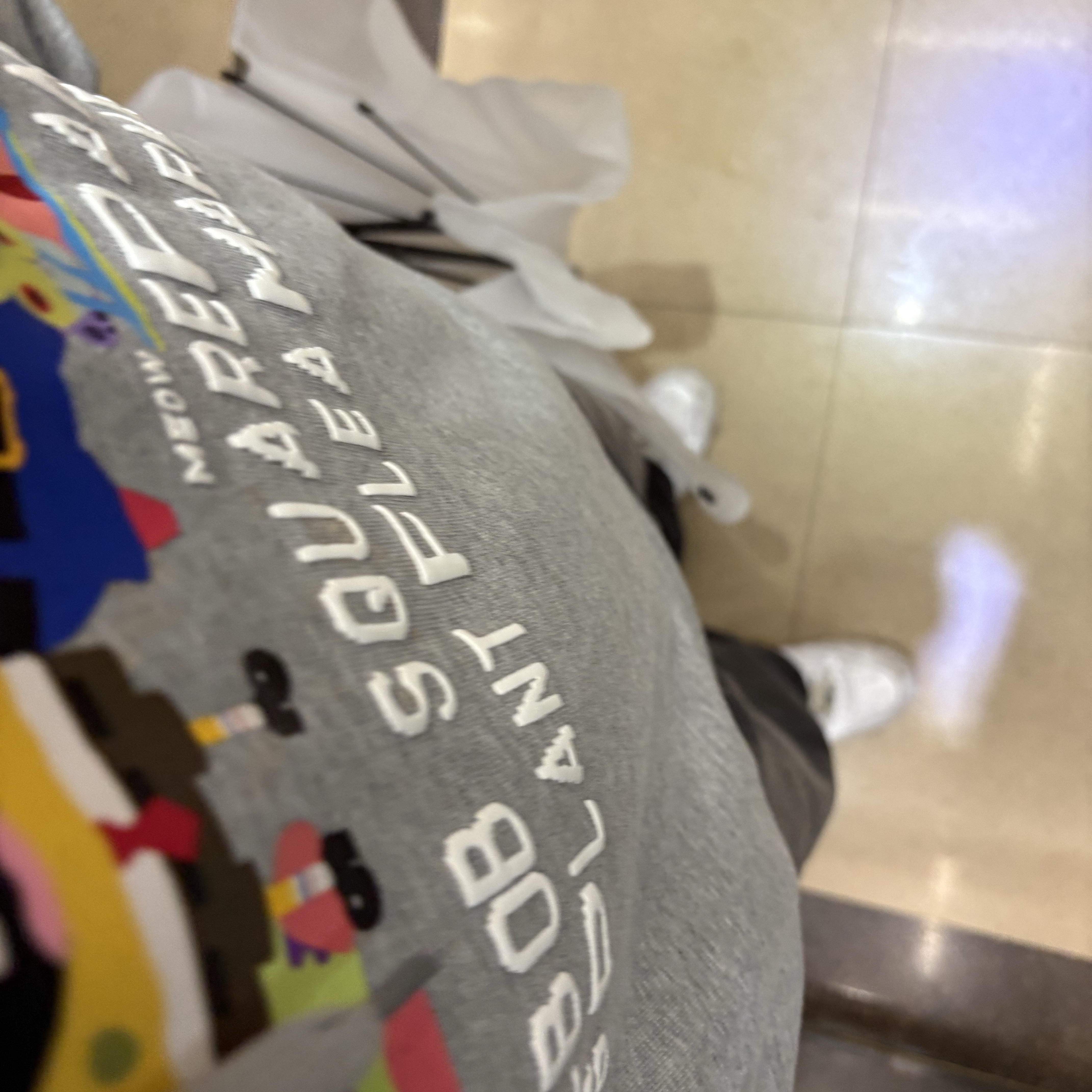 Uniqlo UT x CPFM x SpongeBob Sweat Pull Parka A Gray - KR 착용 스타일
