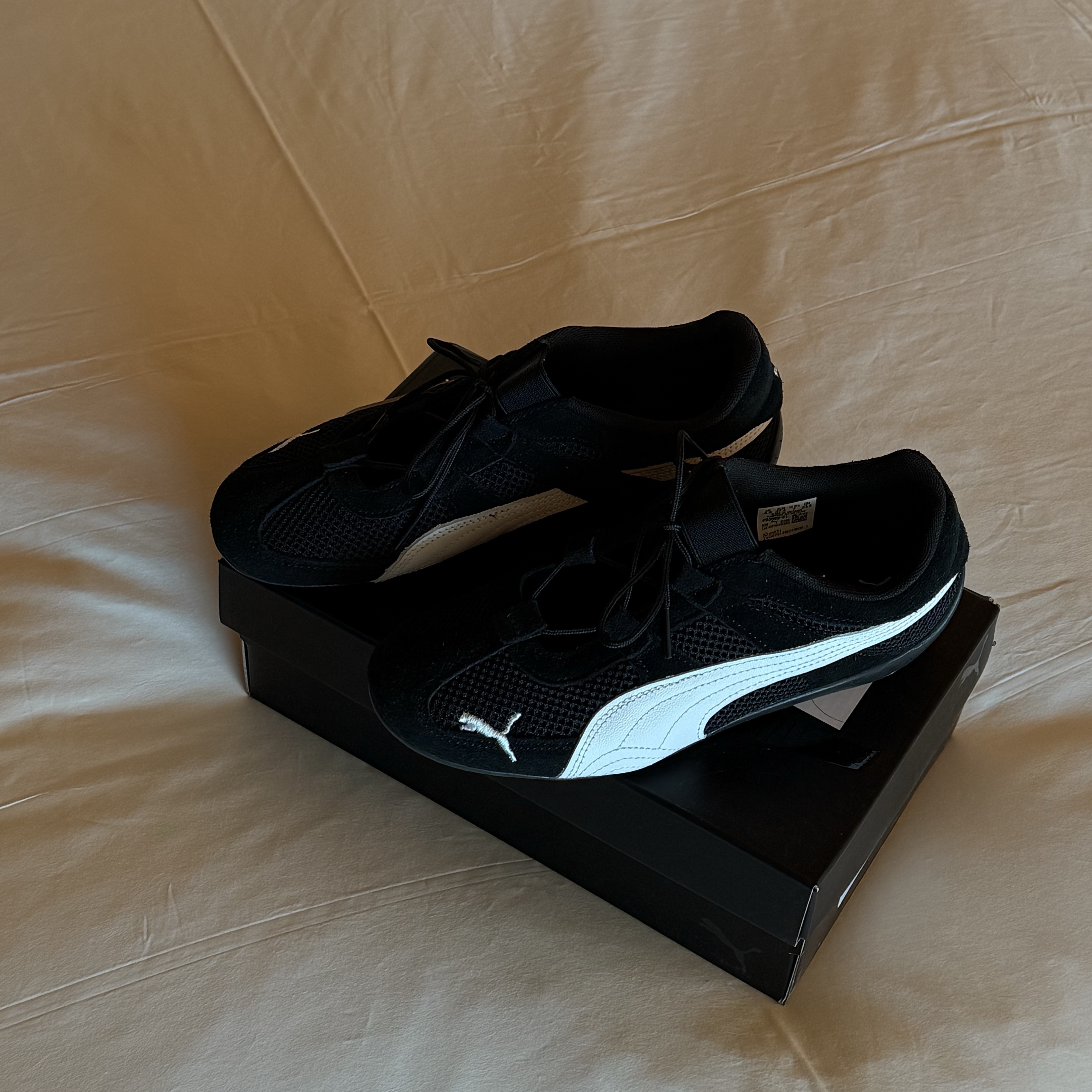 (W) Puma Speedcat Go Puma Black Puma White 착용 스타일 - 1