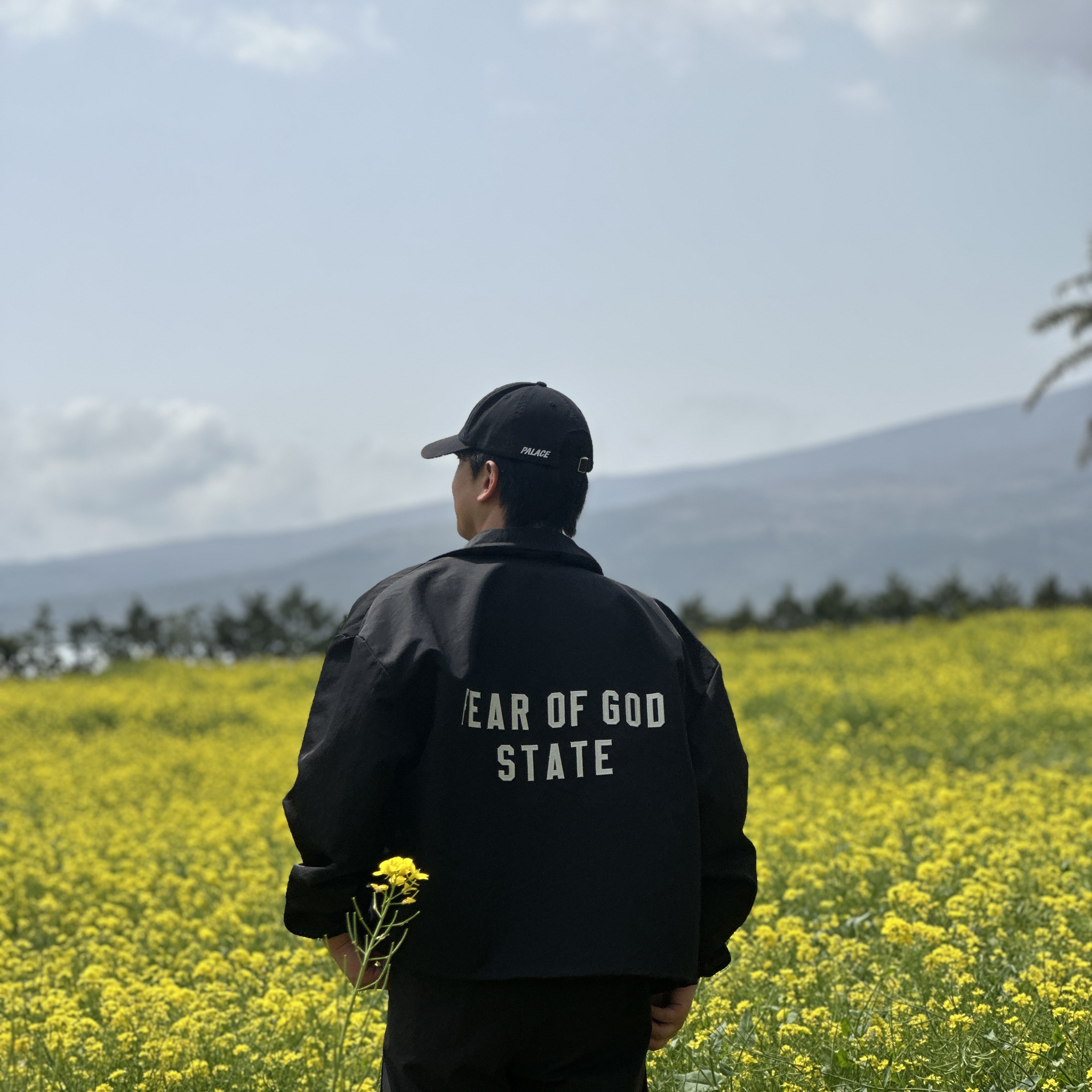 Essentials Textured Nylon Trucker Jacket Black - 24FW 착용 스타일