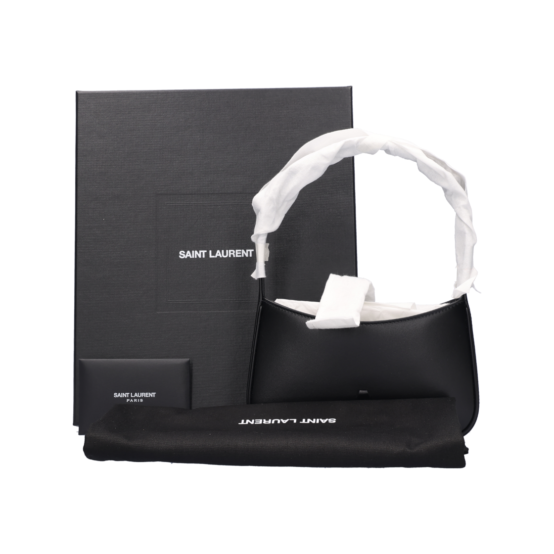 710318 Saint Laurent Le 5 A 7 Mini Hobo in Smooth Leather Black - #6