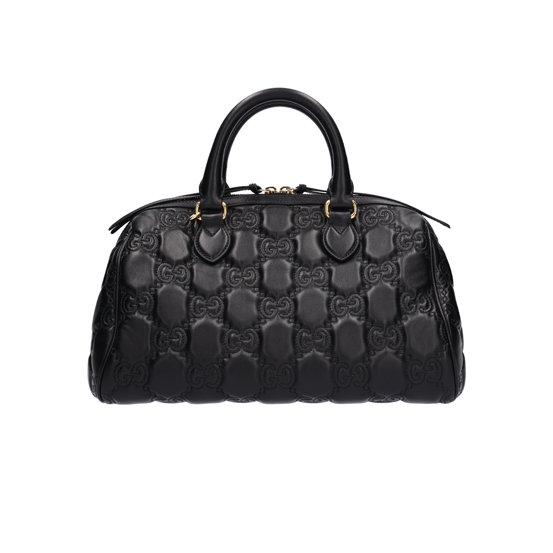 702242 [A등급] Gucci Vintage Matelasse Top Handle Bag Black - #3