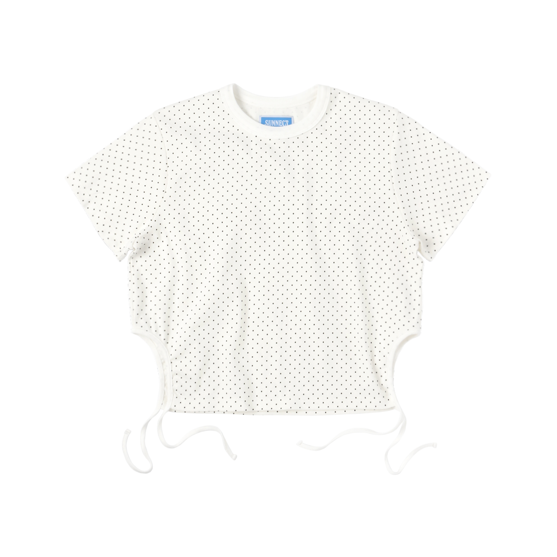 SNCT25STO020WH (W) SUNNECT Polka Dot Side String T-Shirt White