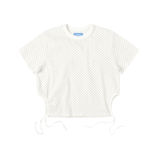SNCT25STO020WH (W) Sunnect Polka Dot Side String T-Shirt White