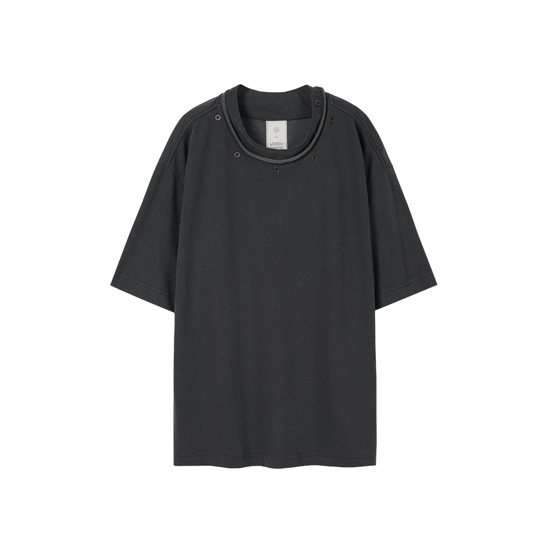 25SSTS01CHA NA A NANA Button Detachable T-Shirt Charcoal