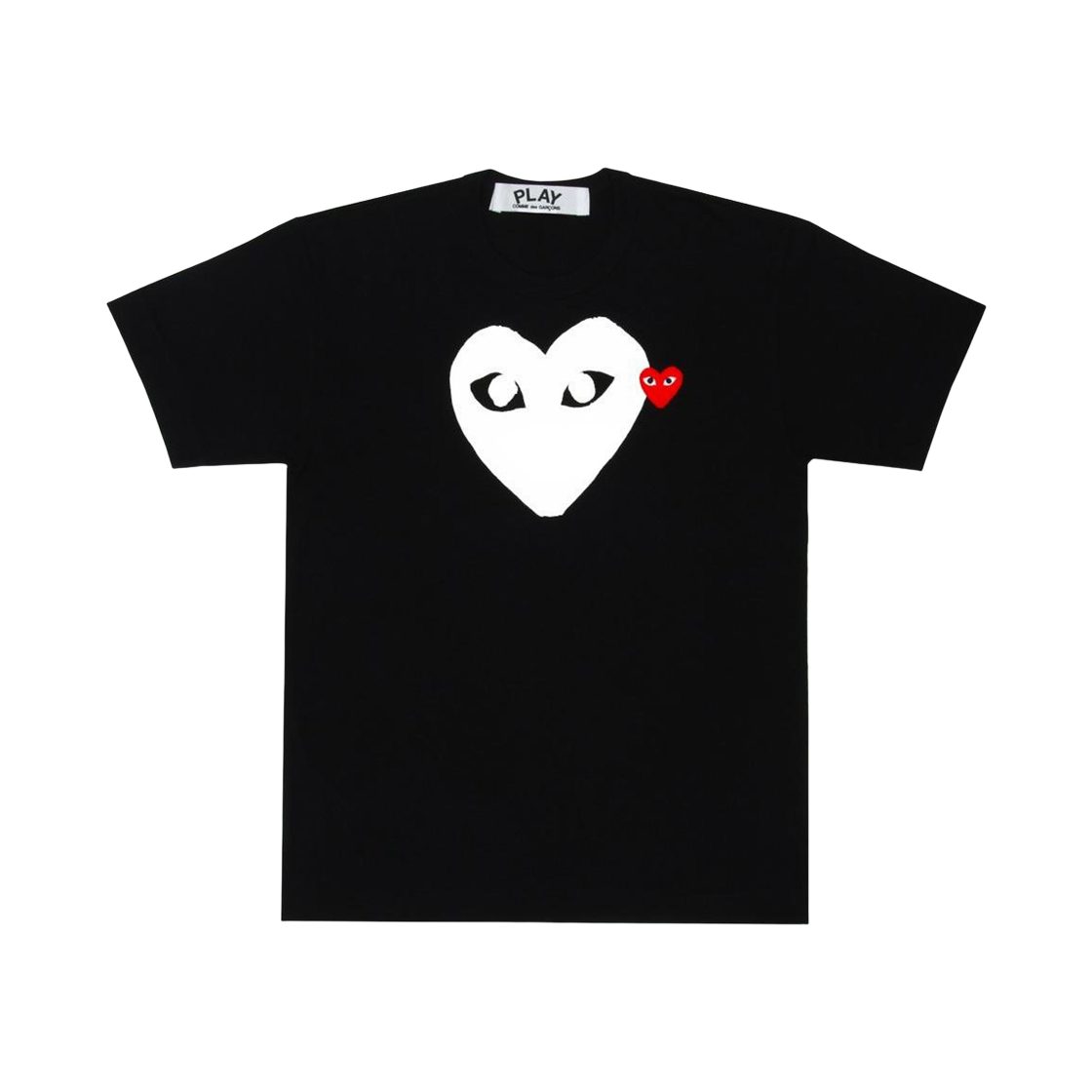 플레이 꼼데가르송 레드 하트 프린트 하트 티셔츠 블랙(Play Comme des Garcons Red Heart Printed Heart T-Shirt Black)