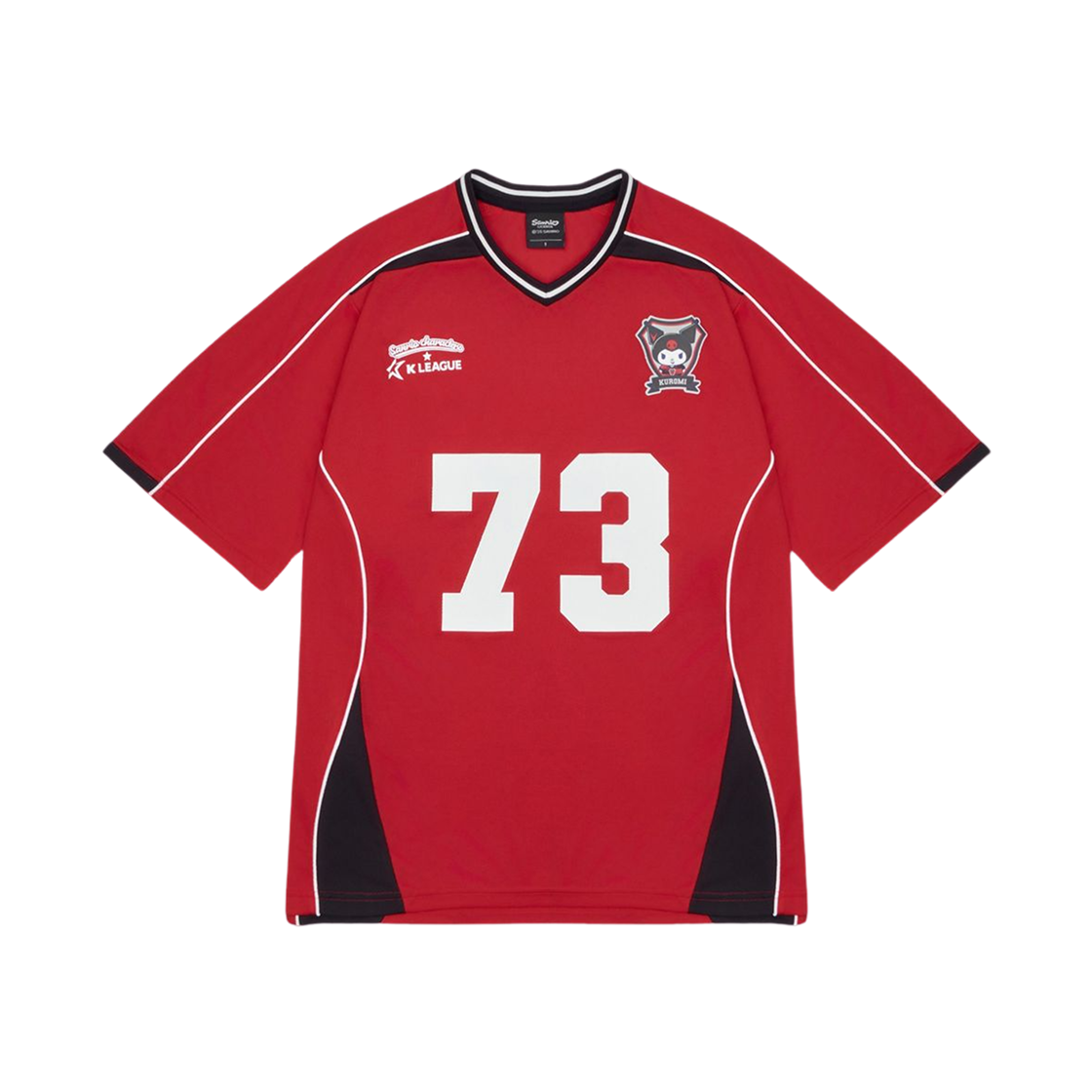 K 리그 x 산리오 캐릭터즈 2025 풋볼 저지 쿠로미 포항 스틸러스 레드(K League x Sanrio Characters 2025 Football Jersey Kuromi Pohang Steelers Red)