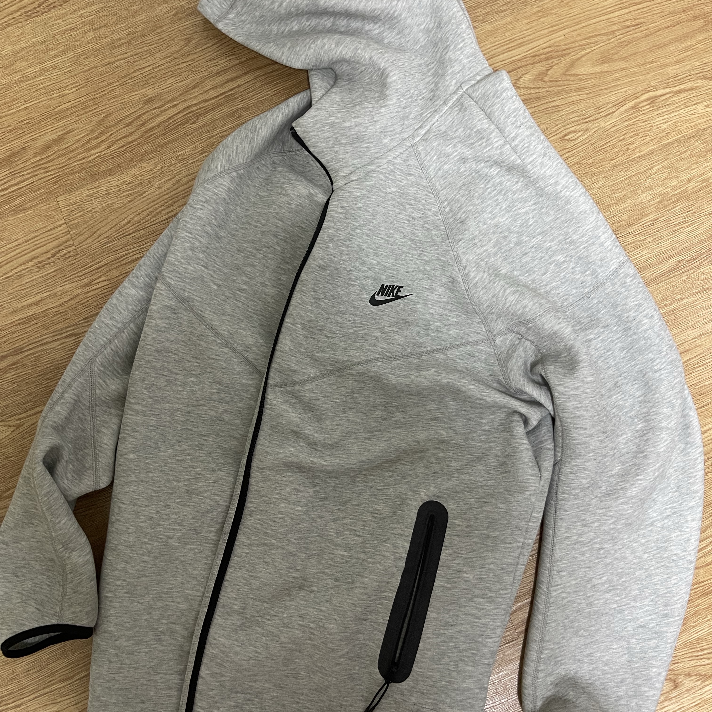 Nike NSW Tech Fleece Windrunner Full Zip Hoodie Dark Grey Heather - Asia 착용 스타일