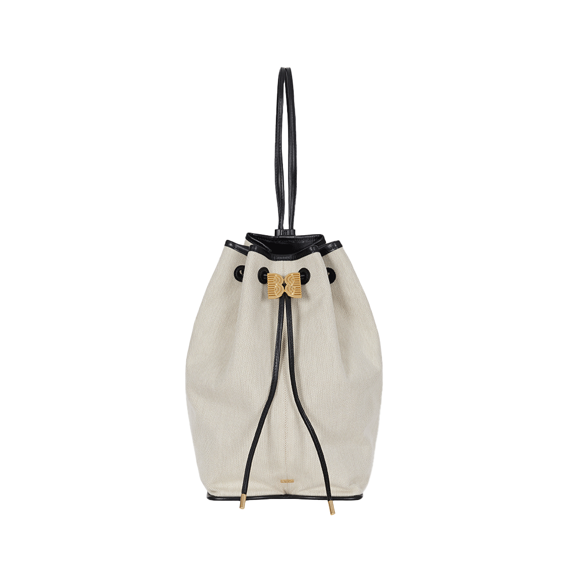 EEY-1O110-HB12-BE EENK Holly Drawstring Backpack With Logo On Bottom Beige Black - #2