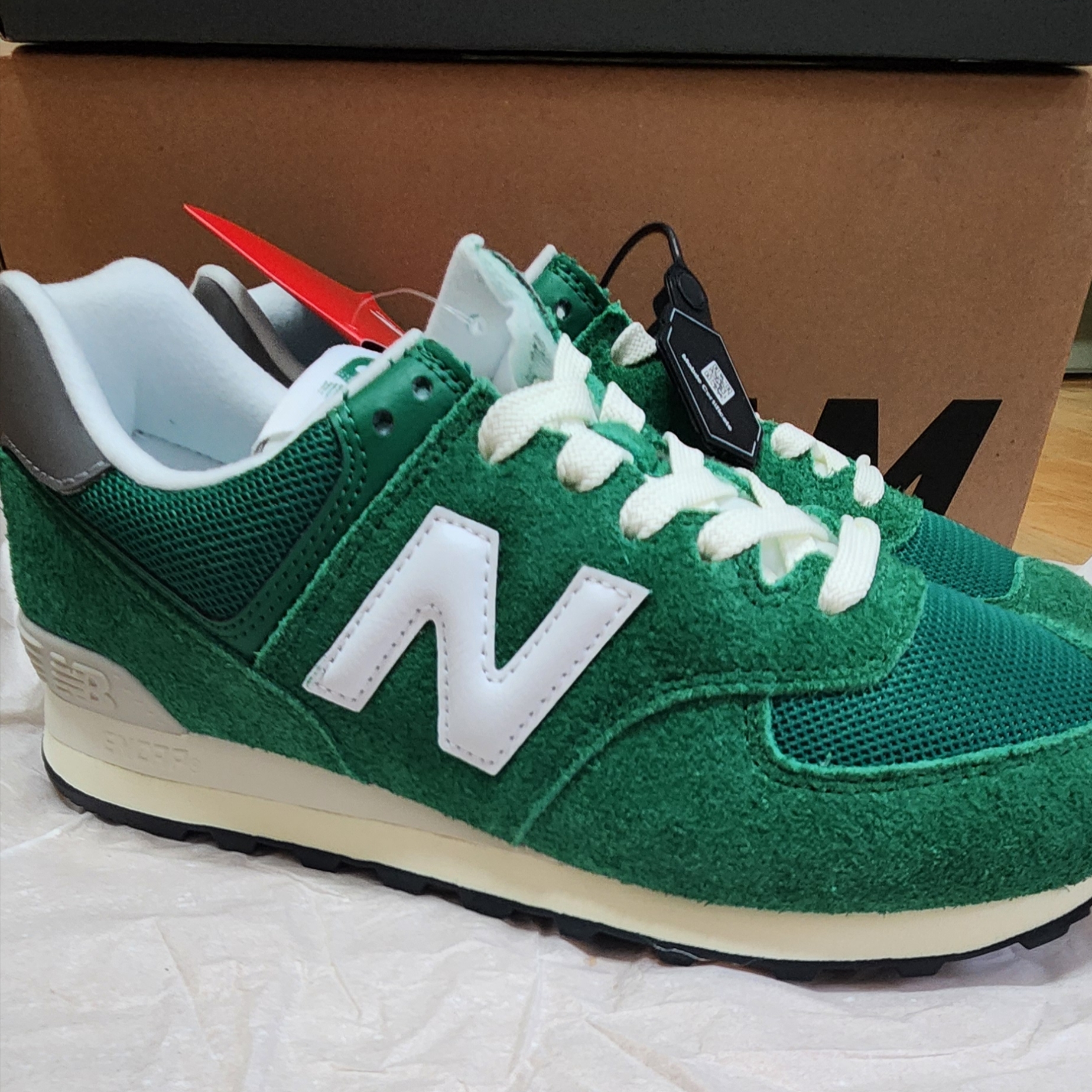 New Balance 574 Heritage Grass Green, New Balance 574 Legacy Apollo Grey 착용 스타일 - 4