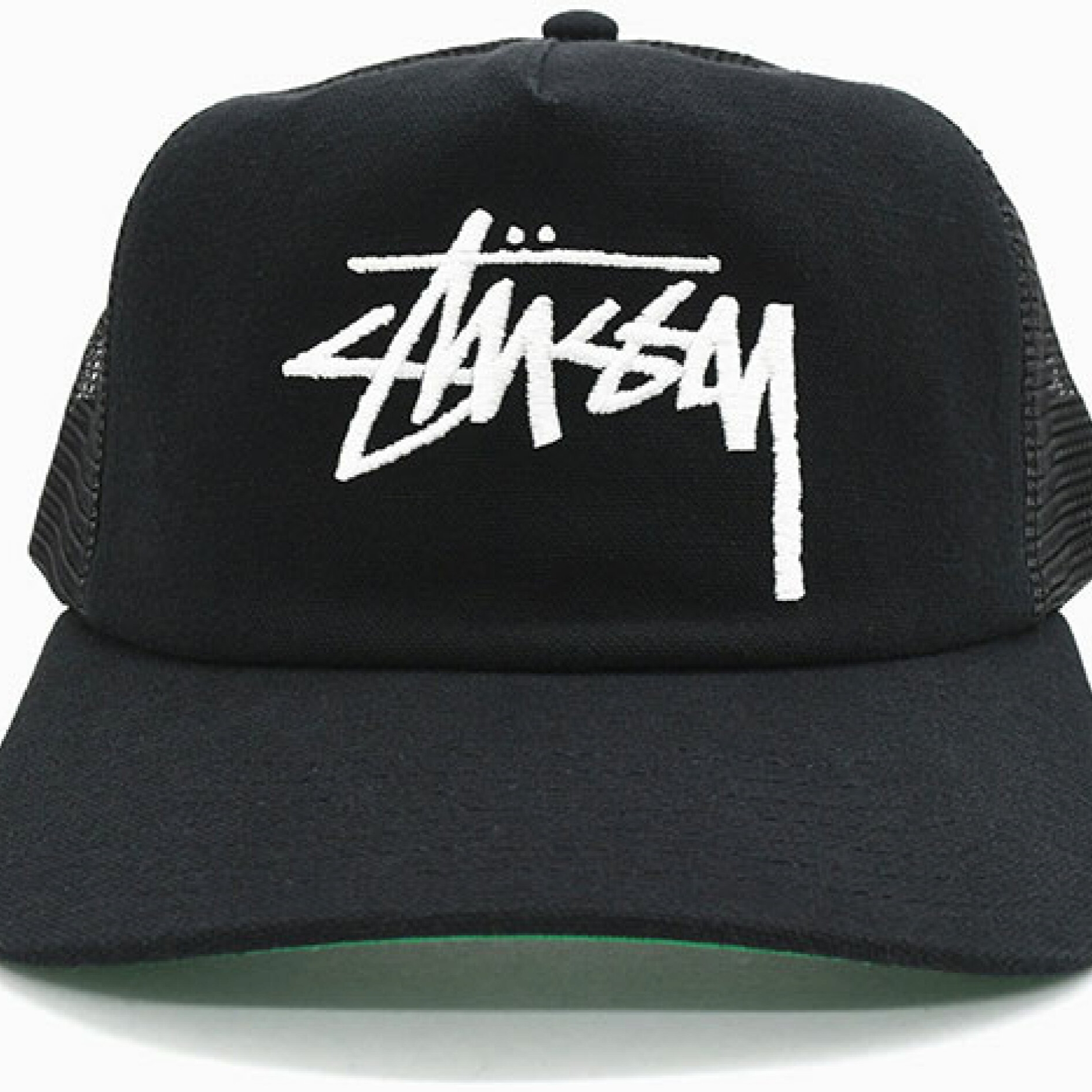 Stussy Mid-Depth Big Stock Mesh Snapback Black 착용 스타일