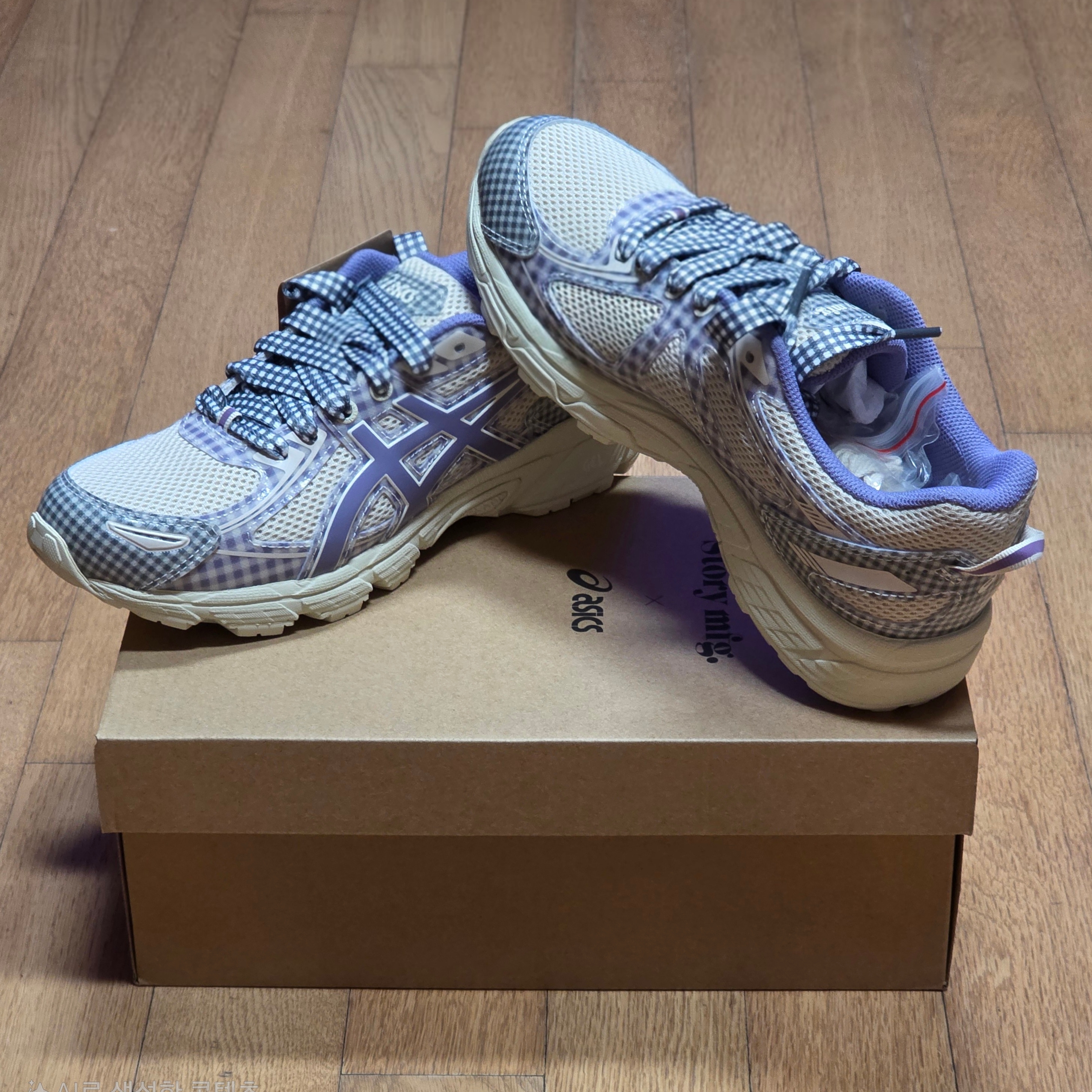 Asics x Story mfg. Gel-Venture 6 Vanilla Violet Quartz 착용 스타일