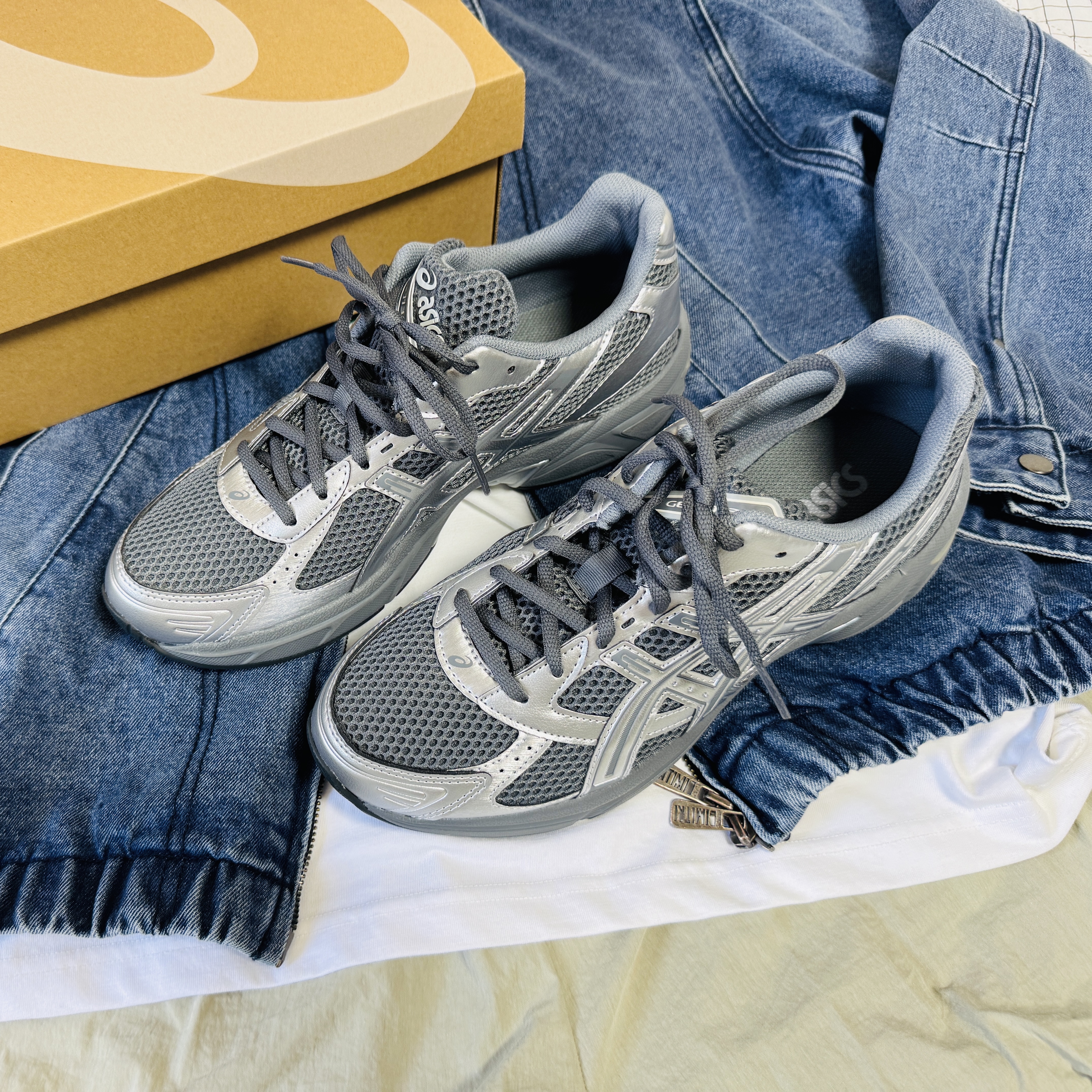 Asics Gel-1130 Steel Grey Pure Silver 착용 스타일 - 3