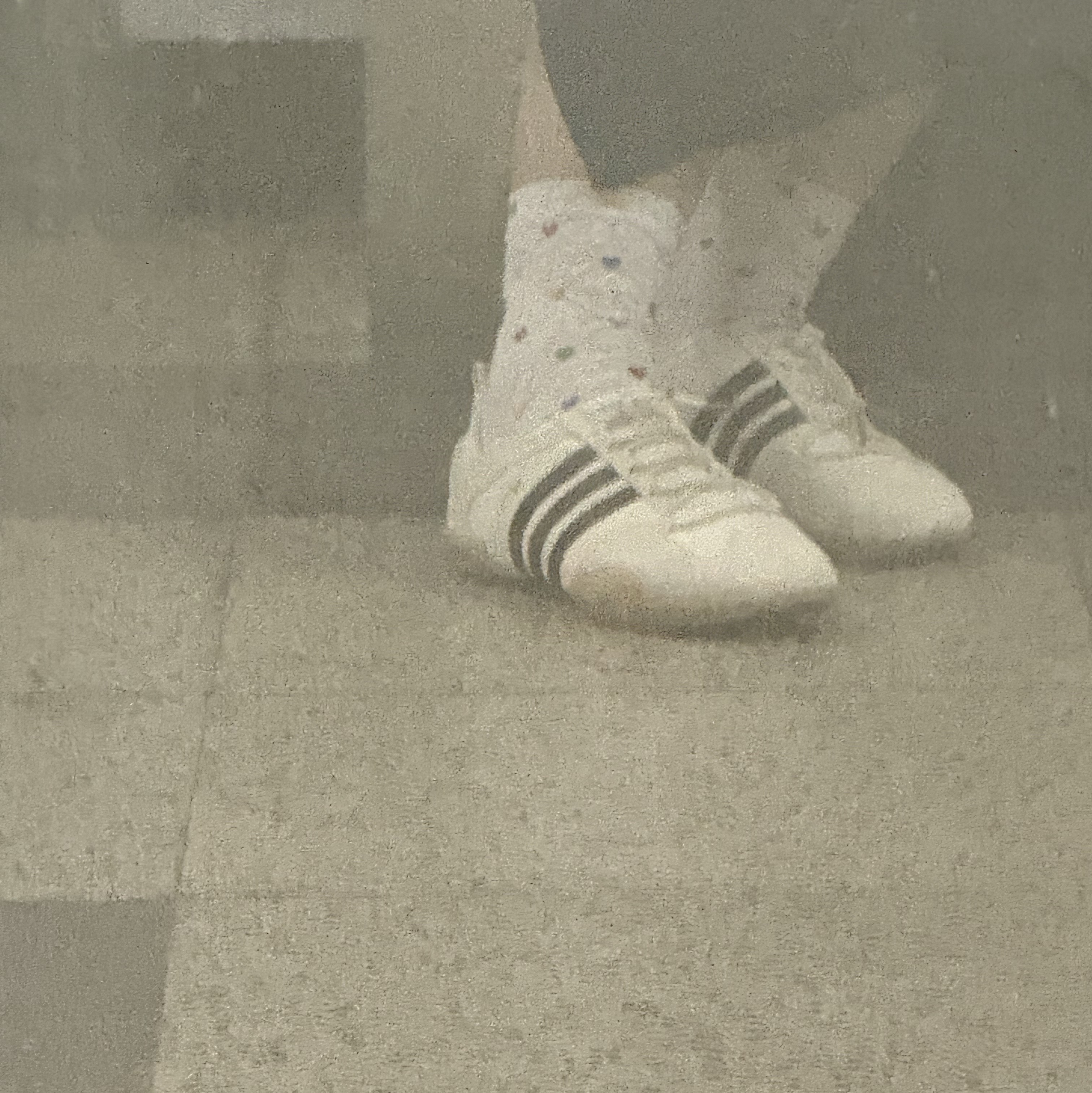 Adidas x Bad Bunny Ballerina Off White Core Black 착용 스타일 - 2
