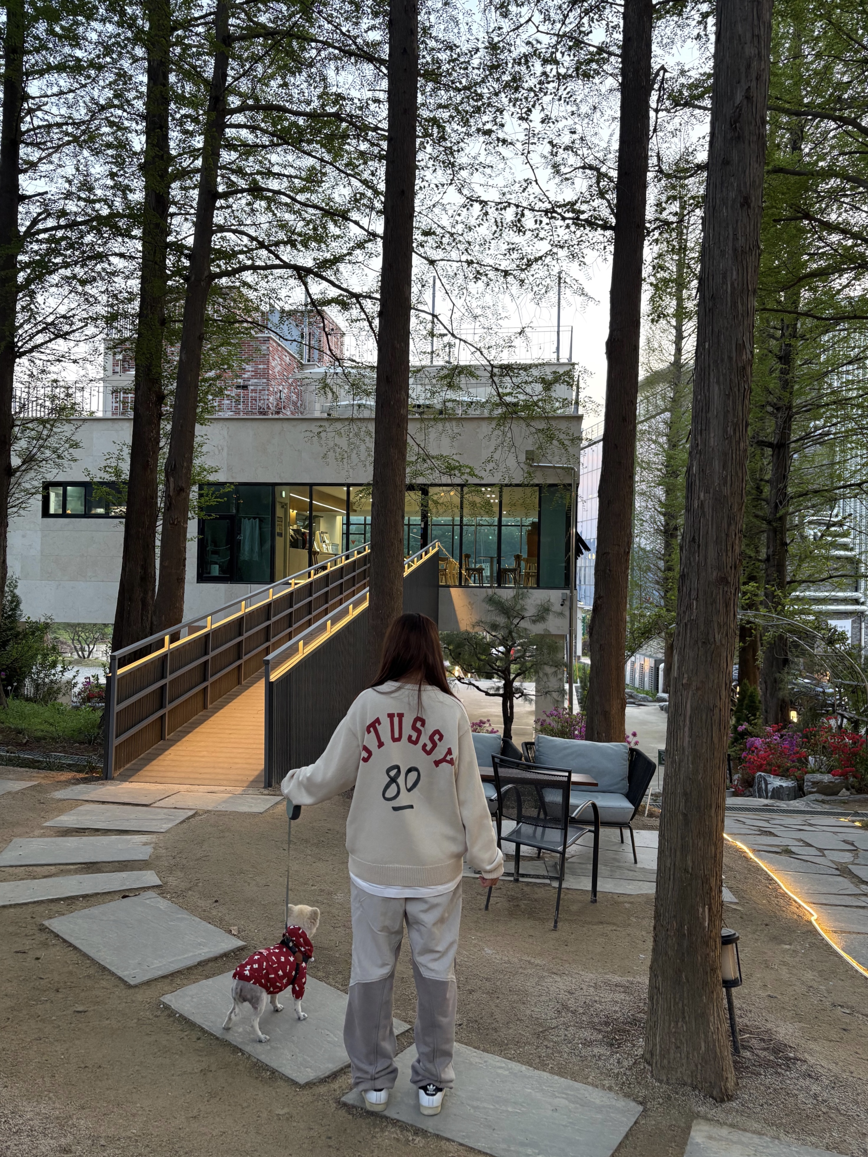Stussy Handwritten Sweater Natural 착용 스타일