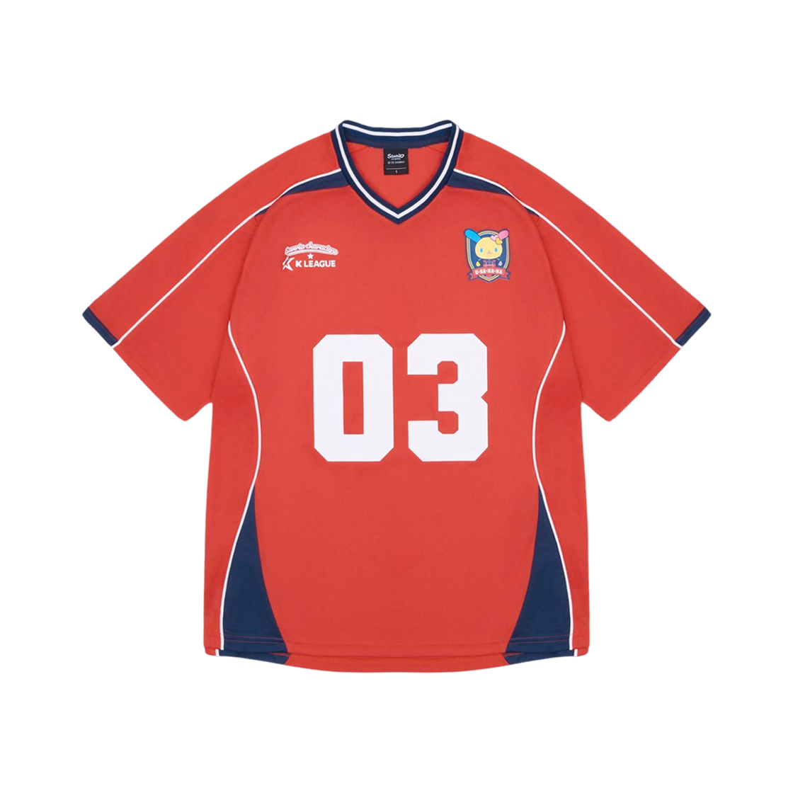 K 리그 x 산리오 캐릭터즈 2025 풋볼 저지 우사하나 수원 FC 레드(K League x Sanrio Characters 2025 Football Jersey U*SA*HA*NA Suwon FC Red)