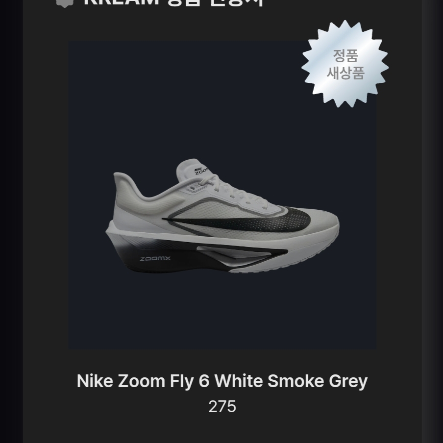 Nike Zoom Fly 6 White Smoke Grey 착용 스타일