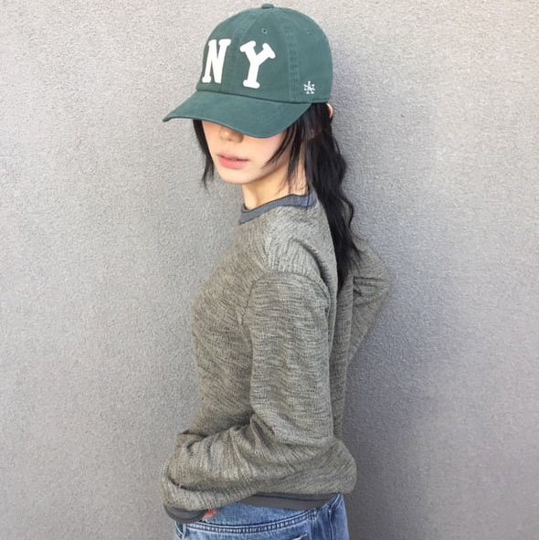 American Needle Archive NY Black Ykees NL Dark Green 착용 스타일 - 4