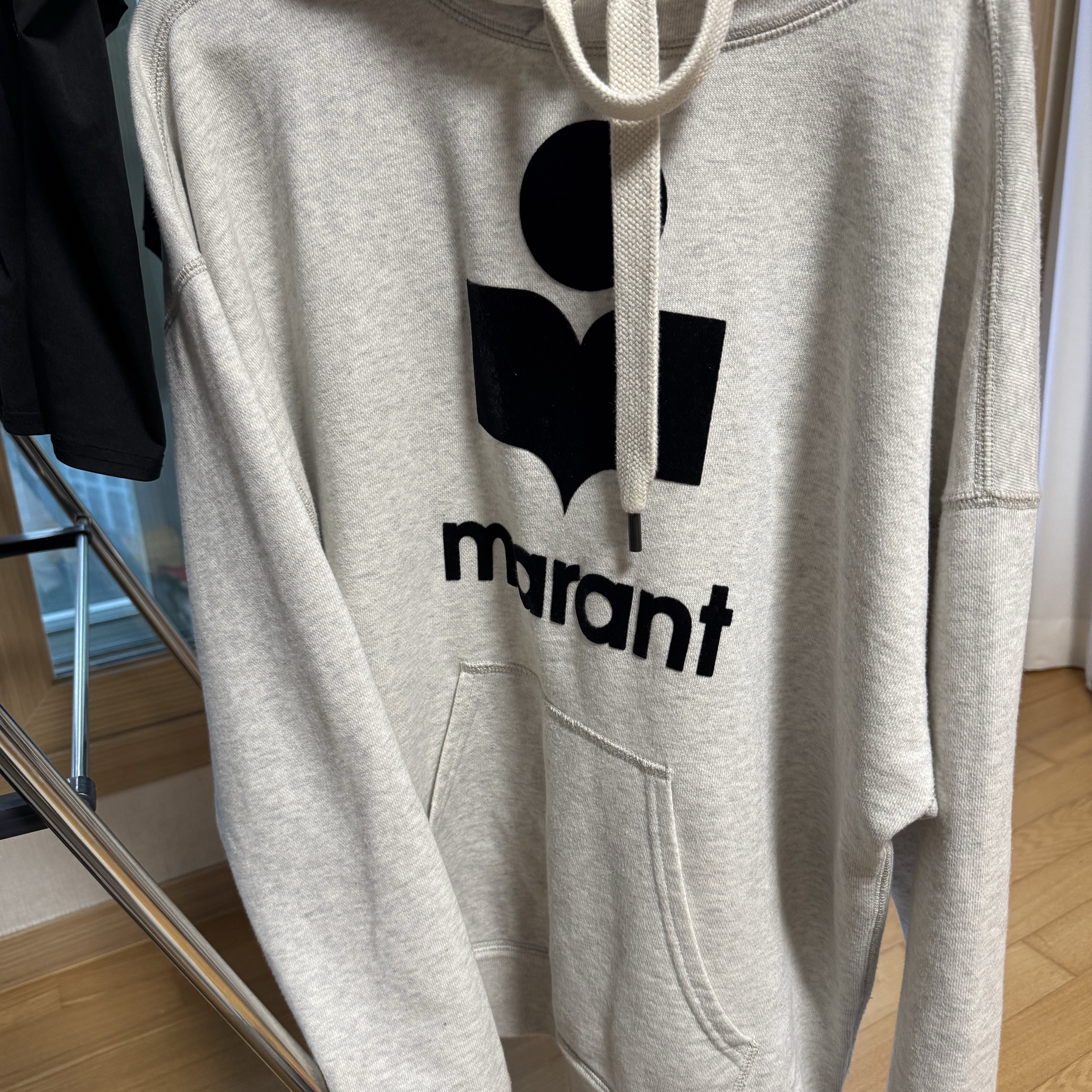 (W) Isabel Marant Mansel Oversized Hoodie Sweatshirt Ecru - 23SS 착용 스타일
