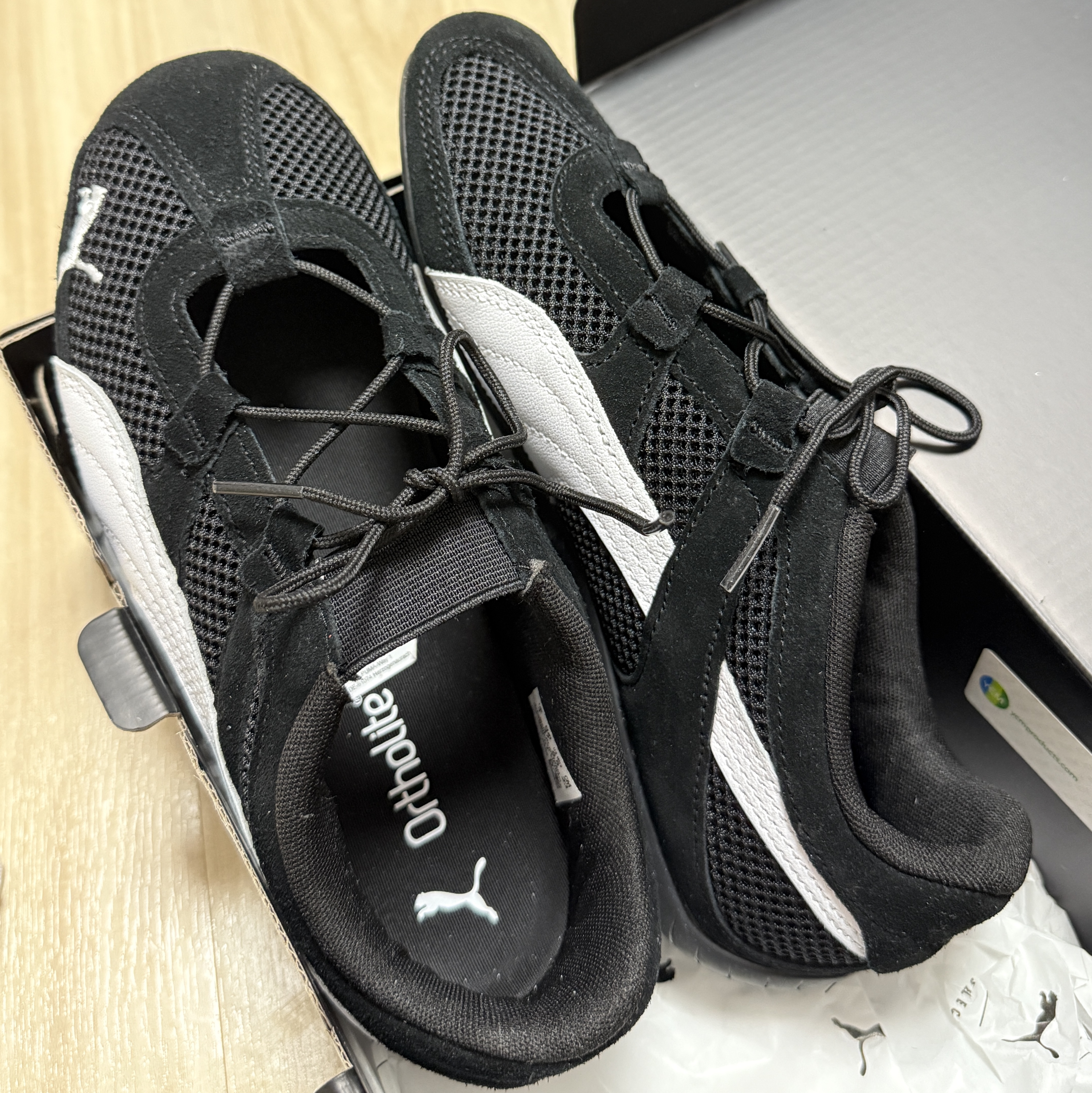 (W) Puma Speedcat Go Puma Black Puma White 착용 스타일