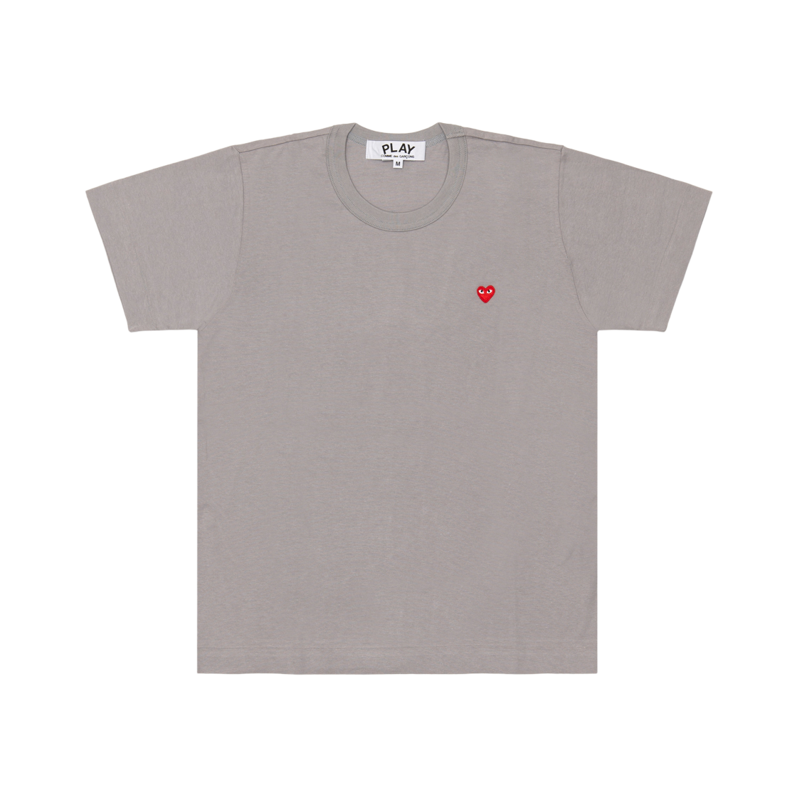 AX-T314-051-3 Play Comme des Garcons Small Red Heart T-Shirt Gray