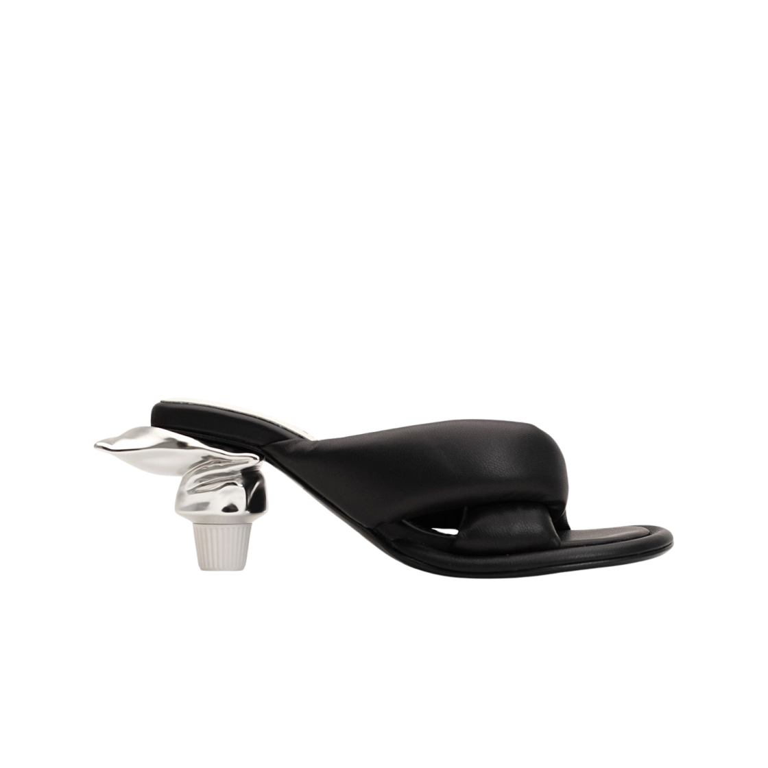 (W) 메종 미하라 야스히로 투스페이스트 힐 퍼퍼 샌들 블랙((W) Maison Mihara Yasuhiro Toothpaste Heel Puffer Sandals Black) - 1