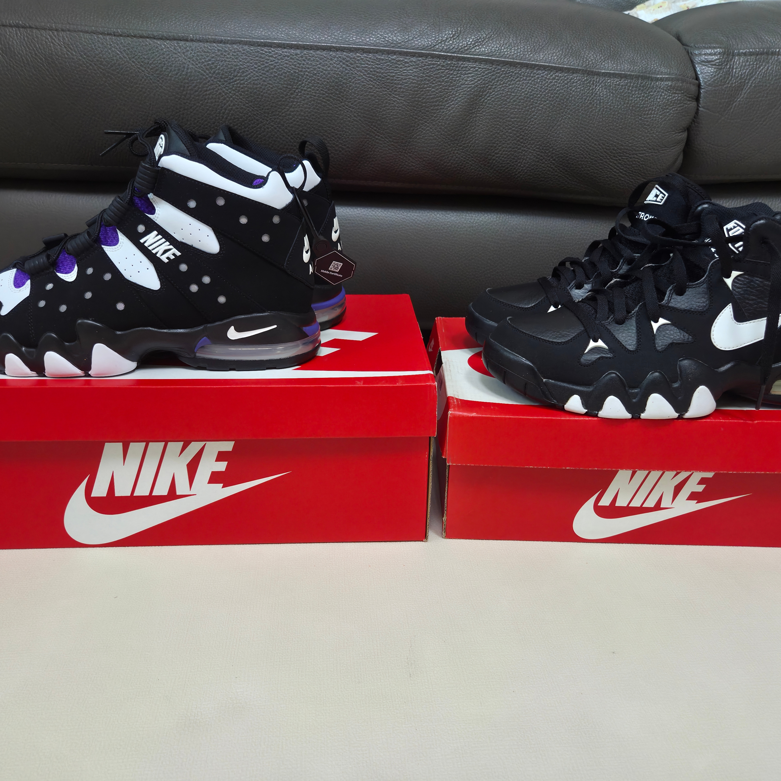 Nike Air Max 2 CB 94 Black and Pure Purple, Nike Air 2 Strong Mid Black 착용 스타일 - 2