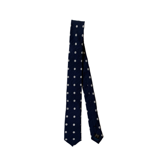 KS5BATI001NV Kookeesee Dot Pattern Slim Tie Navy