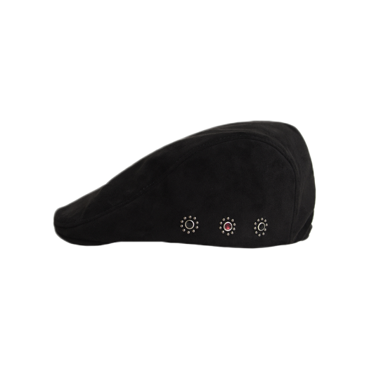 KS4CACP001BK Kookeesee Eco Suede Stud Hunting Cap Black