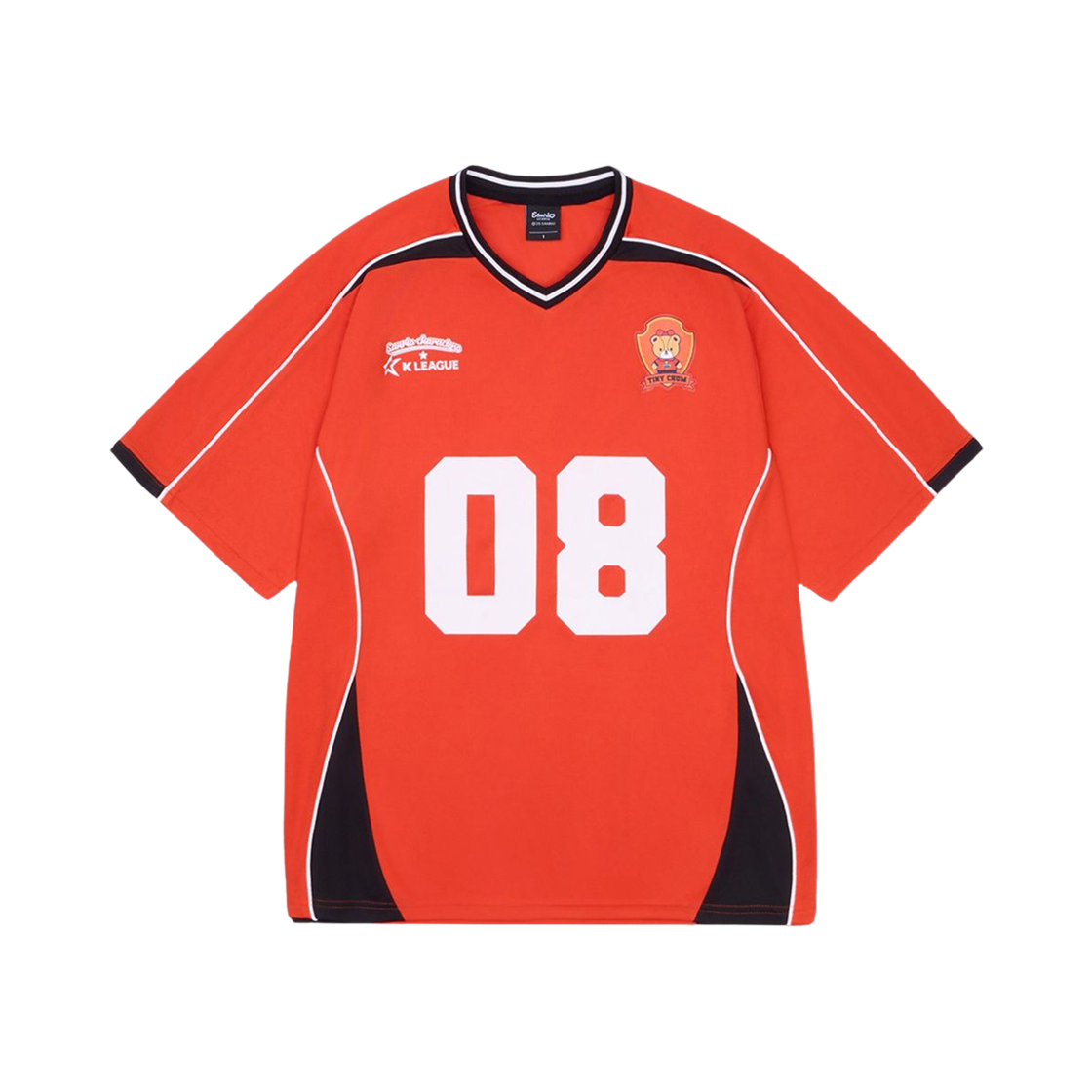 K 리그 x 산리오 캐릭터즈 2025 풋볼 저지 타이니참 강원 FC 오렌지(K League x Sanrio Characters 2025 Football Jersey Tiny Chum Gangwon FC Orange)