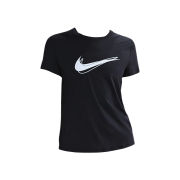 (W) Nike One Swoosh Dri-Fit Short Sleeve Running Top Black - Asia