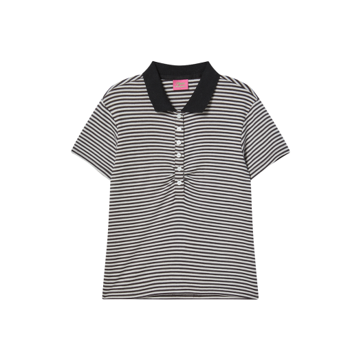NX25HHSS05BE NYXX Stripe Collar Tee Beige