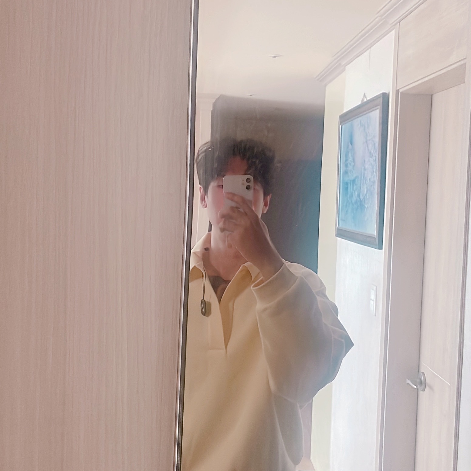 Essentials Longsleeve Polo Garden Yellow - 24SS 착용 스타일