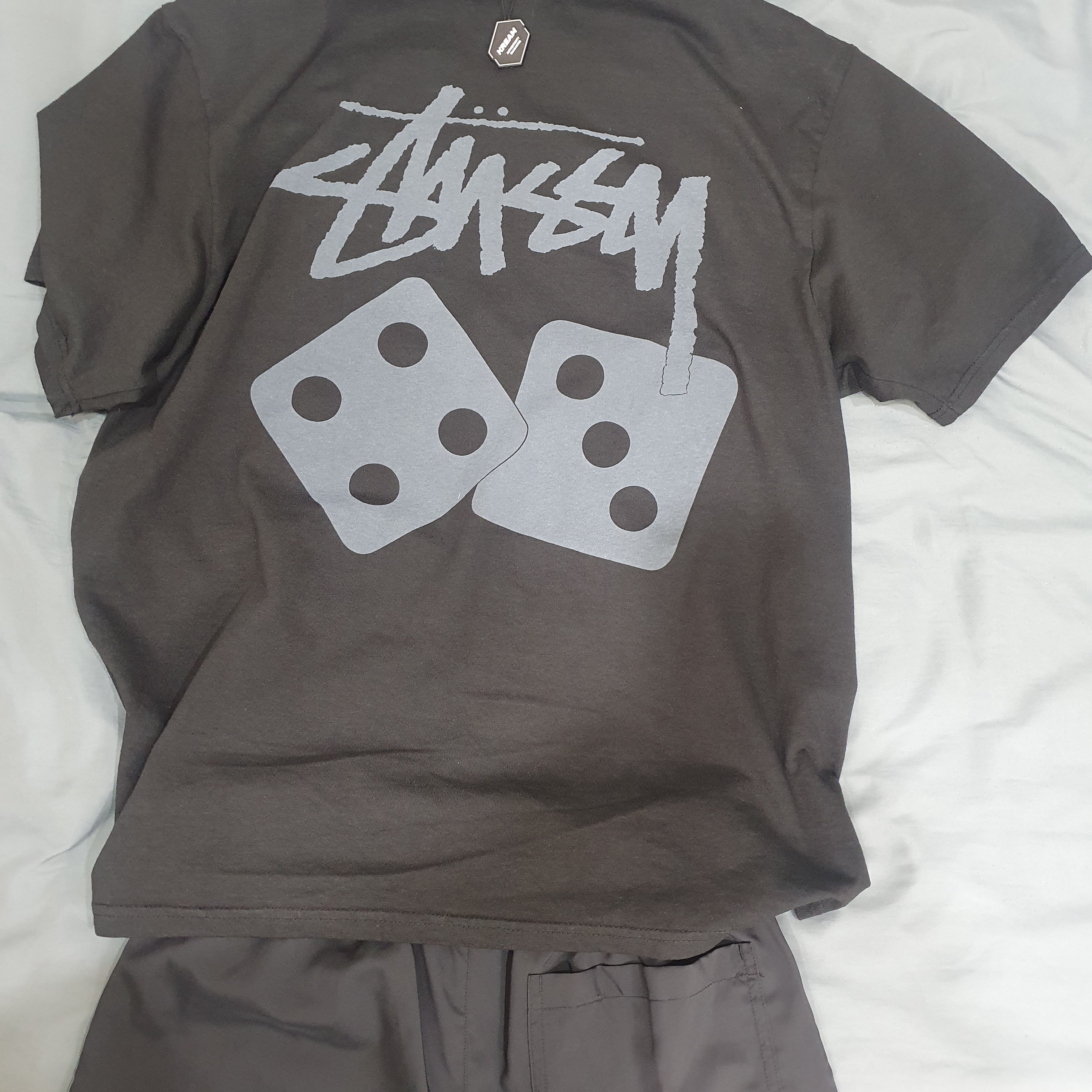 Stussy Pigment Dyed Dice T-Shirt Black 착용 스타일