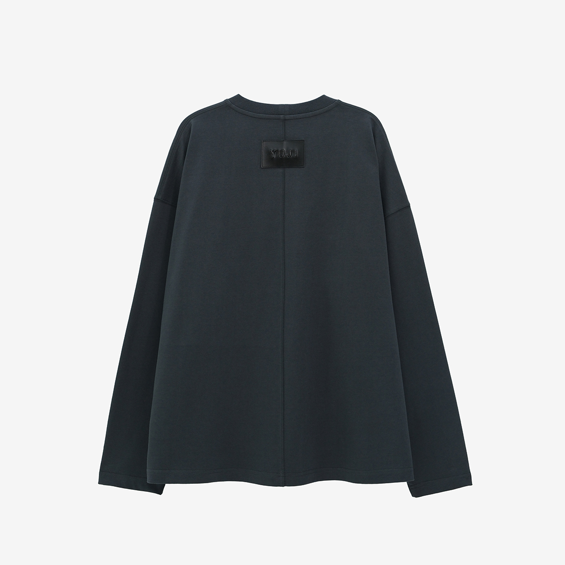 유지 UI 슬로건 긴팔 티셔츠 차콜그레이(YUJI Ui  Slogan Long Sleeves T-shirt  Charcoal Grey) - 3
