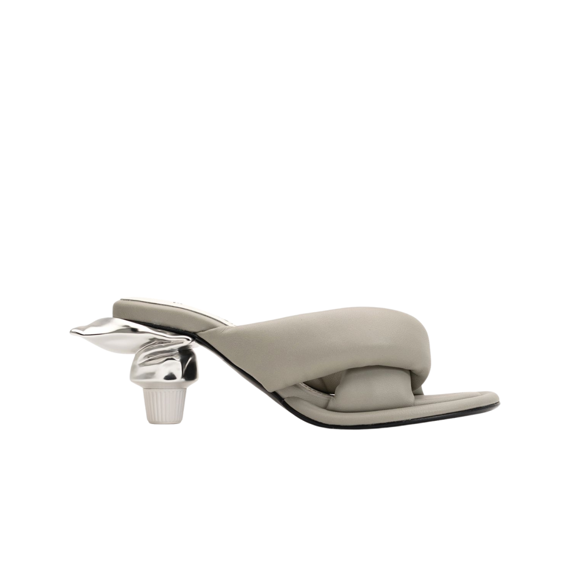 (W) 메종 미하라 야스히로 투스페이스트 힐 퍼퍼 샌들 그레이((W) Maison Mihara Yasuhiro Toothpaste Heel Puffer Sandals Gray) - 1