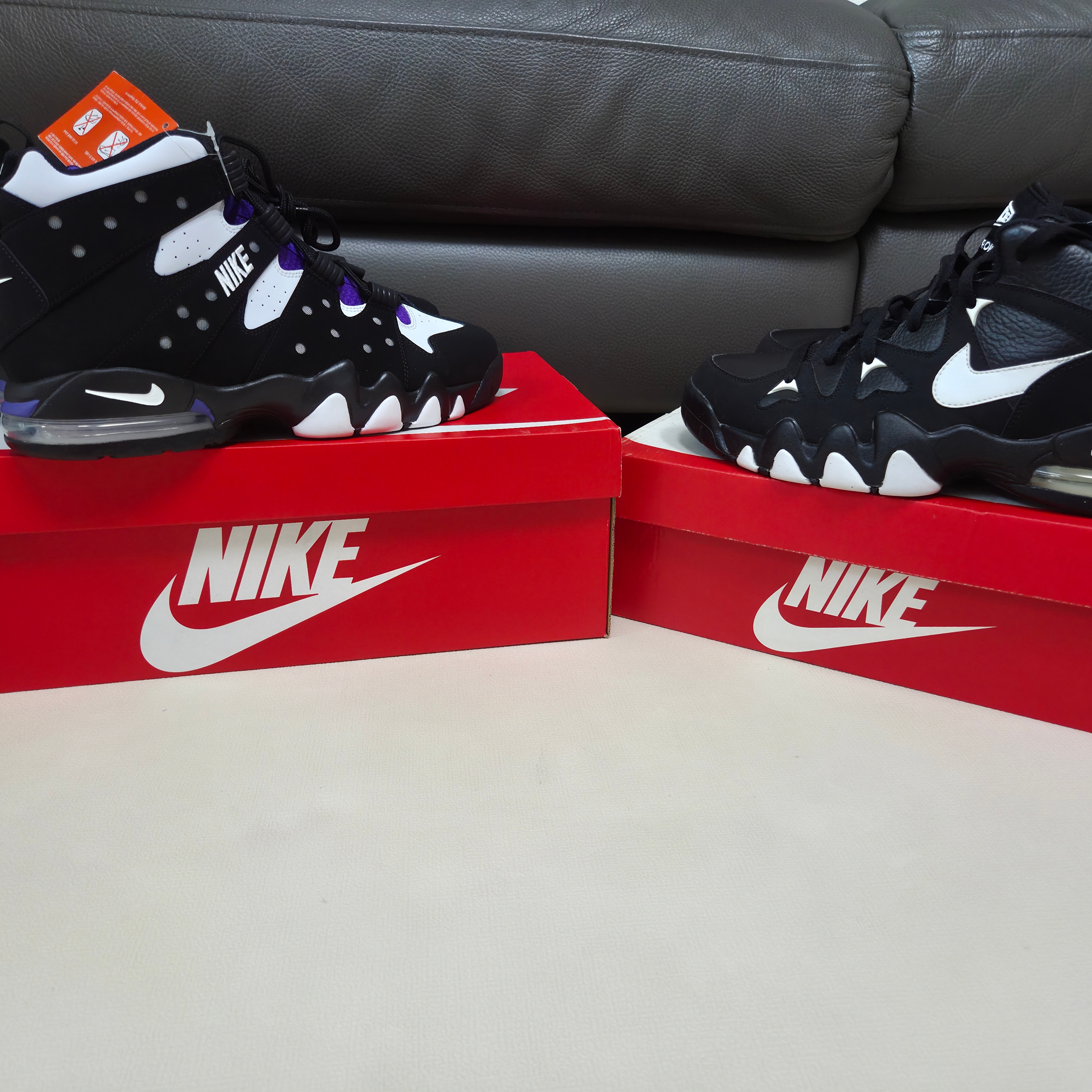 Nike Air Max 2 CB 94 Black and Pure Purple, Nike Air 2 Strong Mid Black 착용 스타일 - 1
