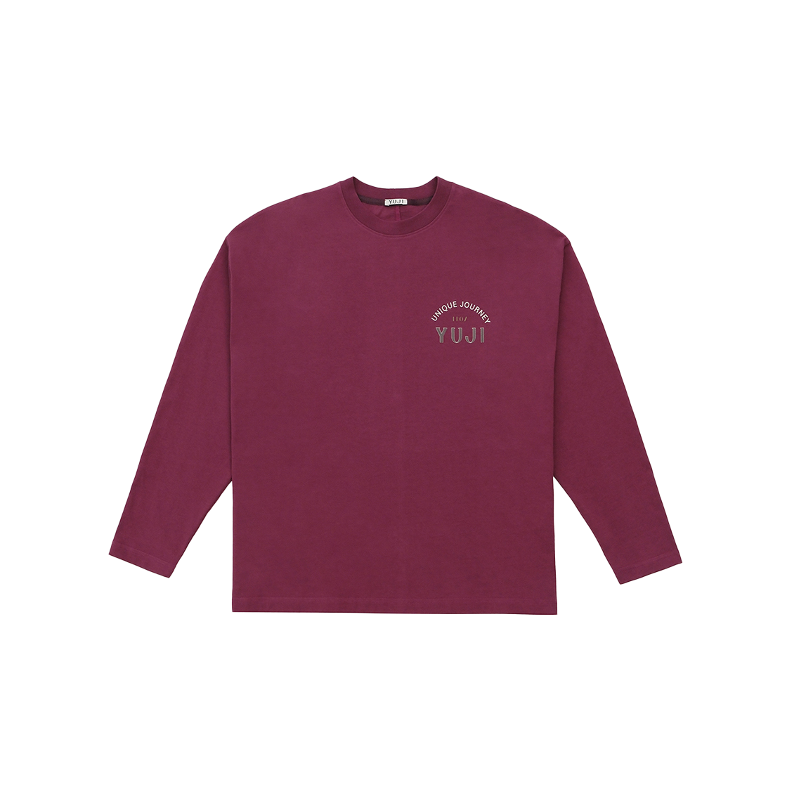 유지 UI 슬로건 긴팔 티셔츠 플럼(YUJI Ui  Slogan Long Sleeves T-shirt Plum) - 2